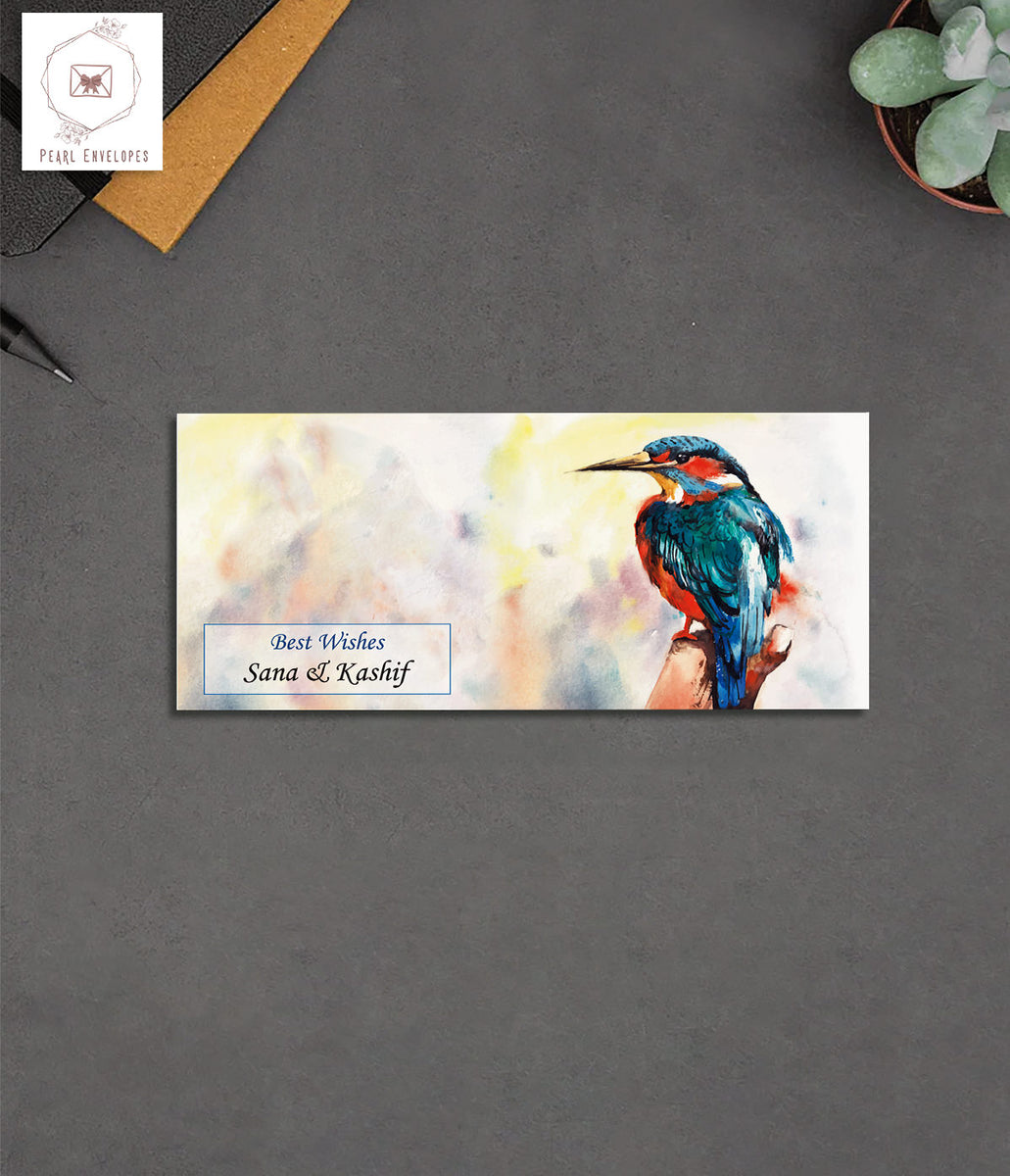 Painted Flower Best Wishes Envelope Pearl Envelopes