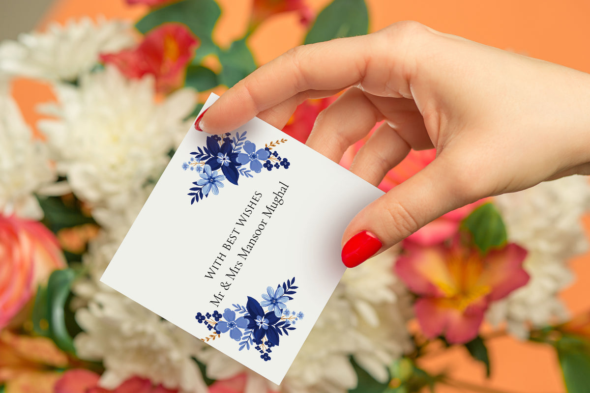 Azure Blossoms Gift Card Pearl Envelopes