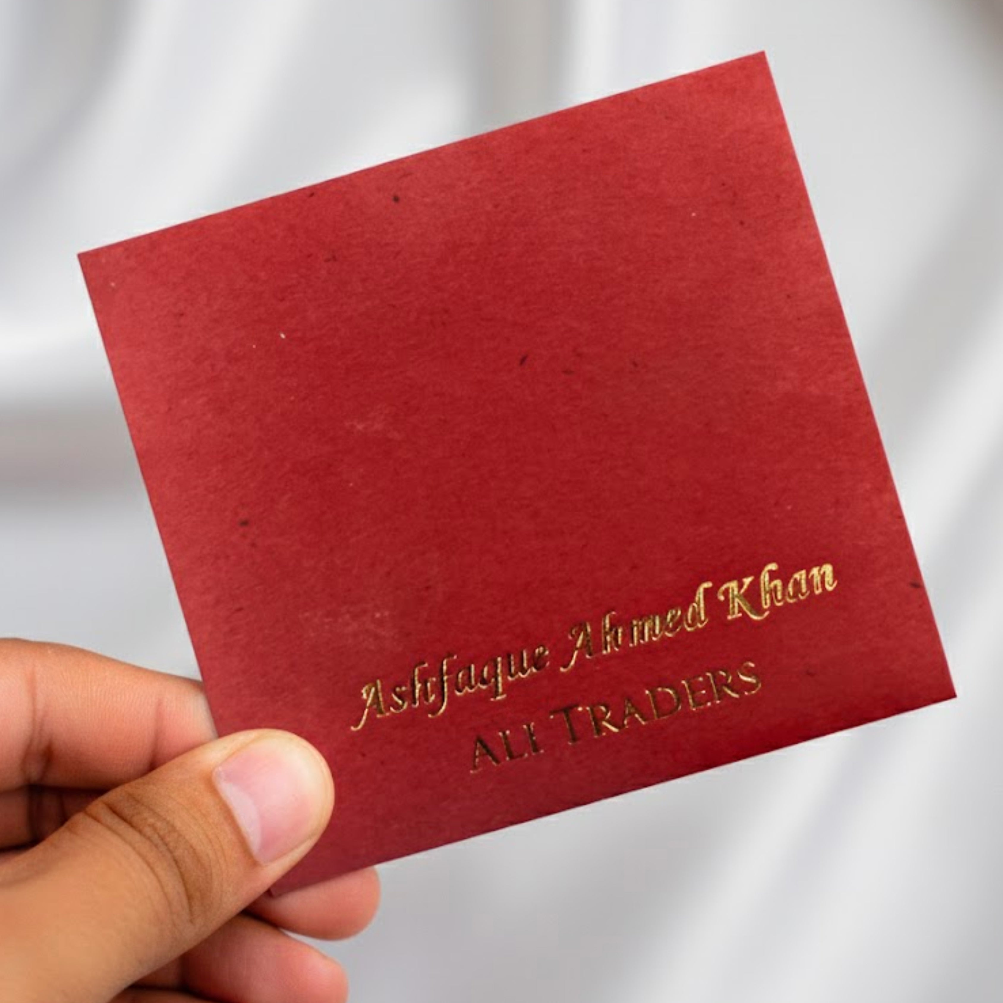 Solid Red Golden Foil Envelope