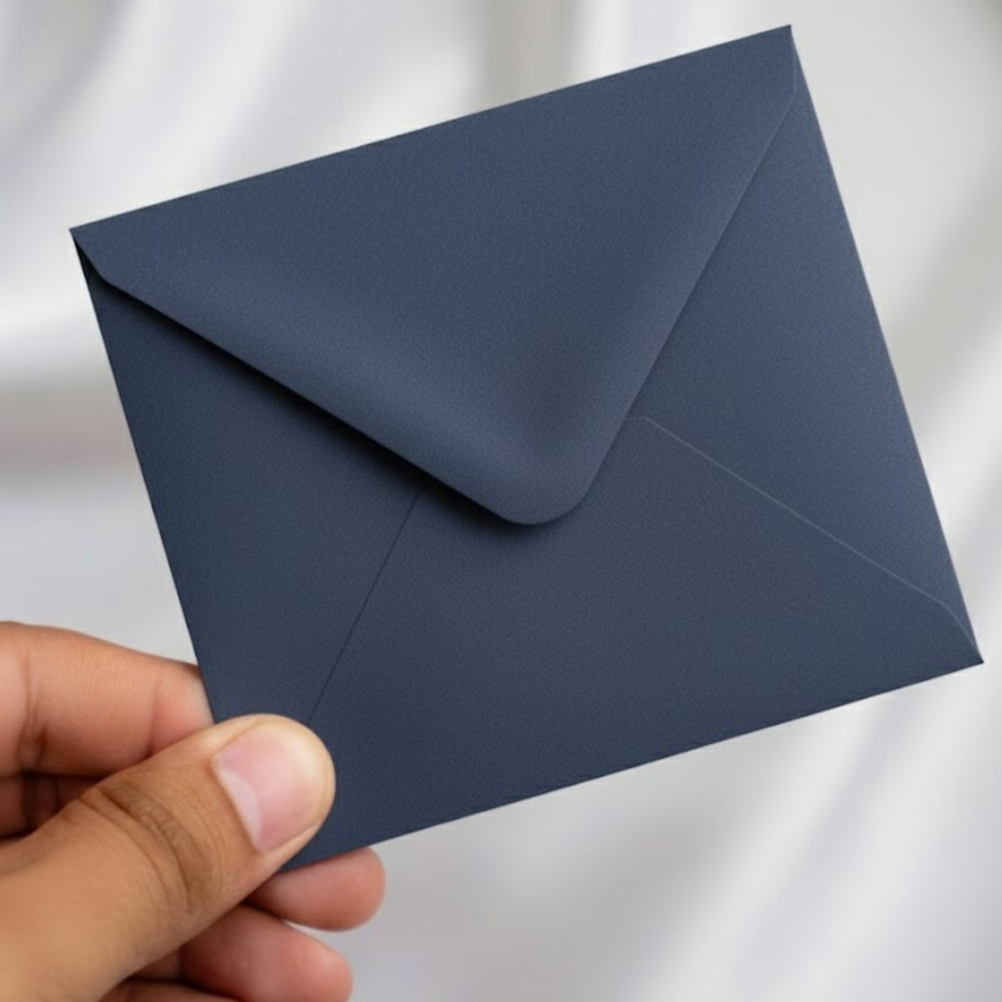 Solid Navy Blue Golden Foil Envelope