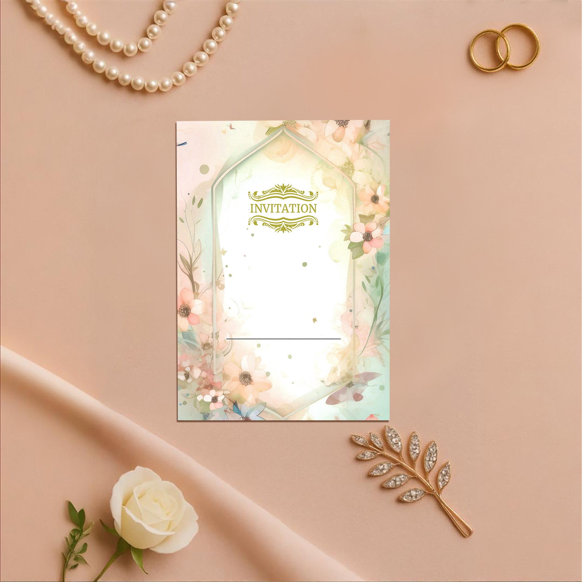 Pastel Garden – Wedding Card