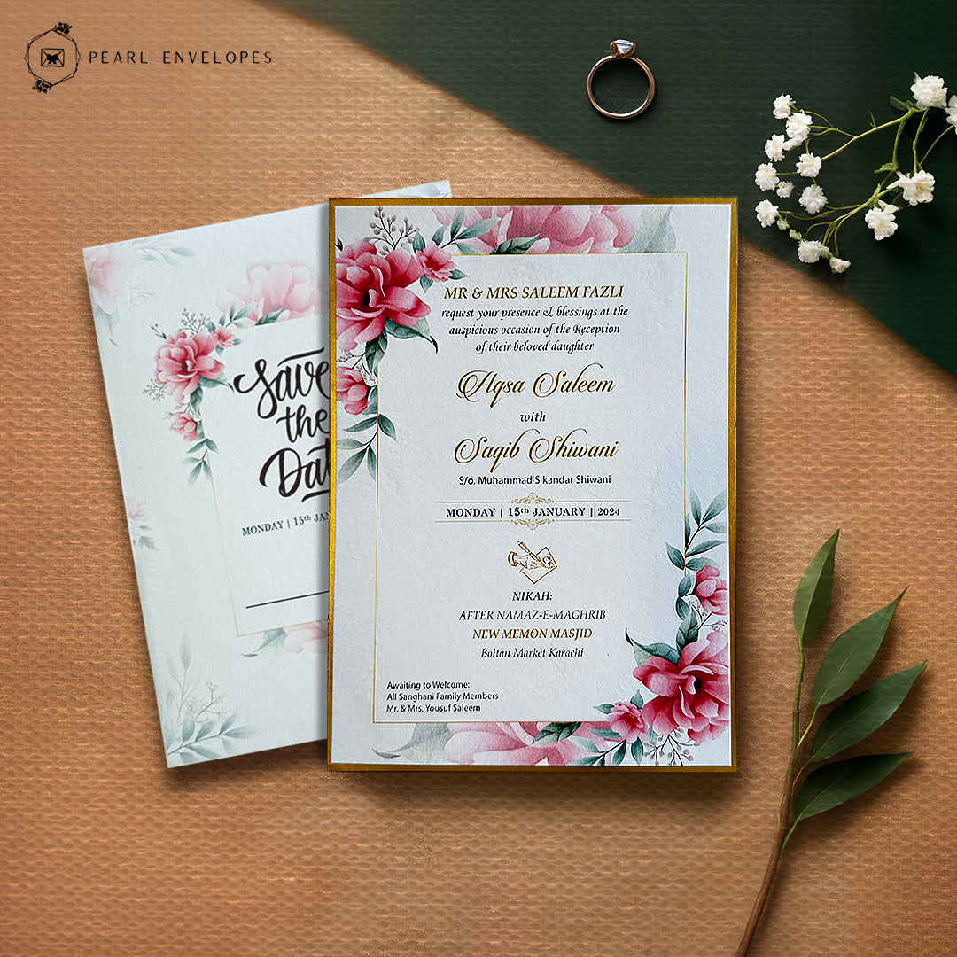 Lush Elegance – Wedding Card