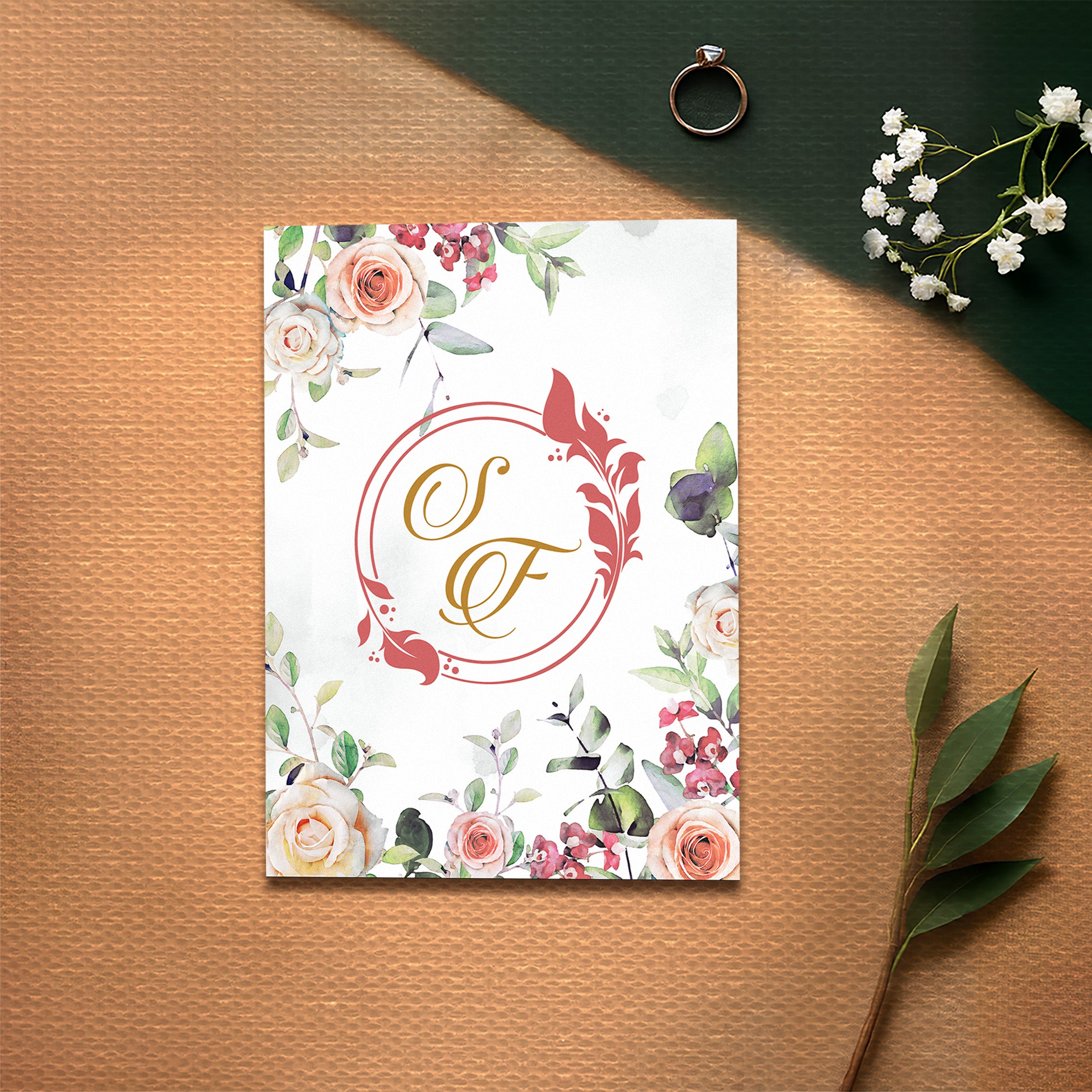 Crimson Romance – Wedding Card