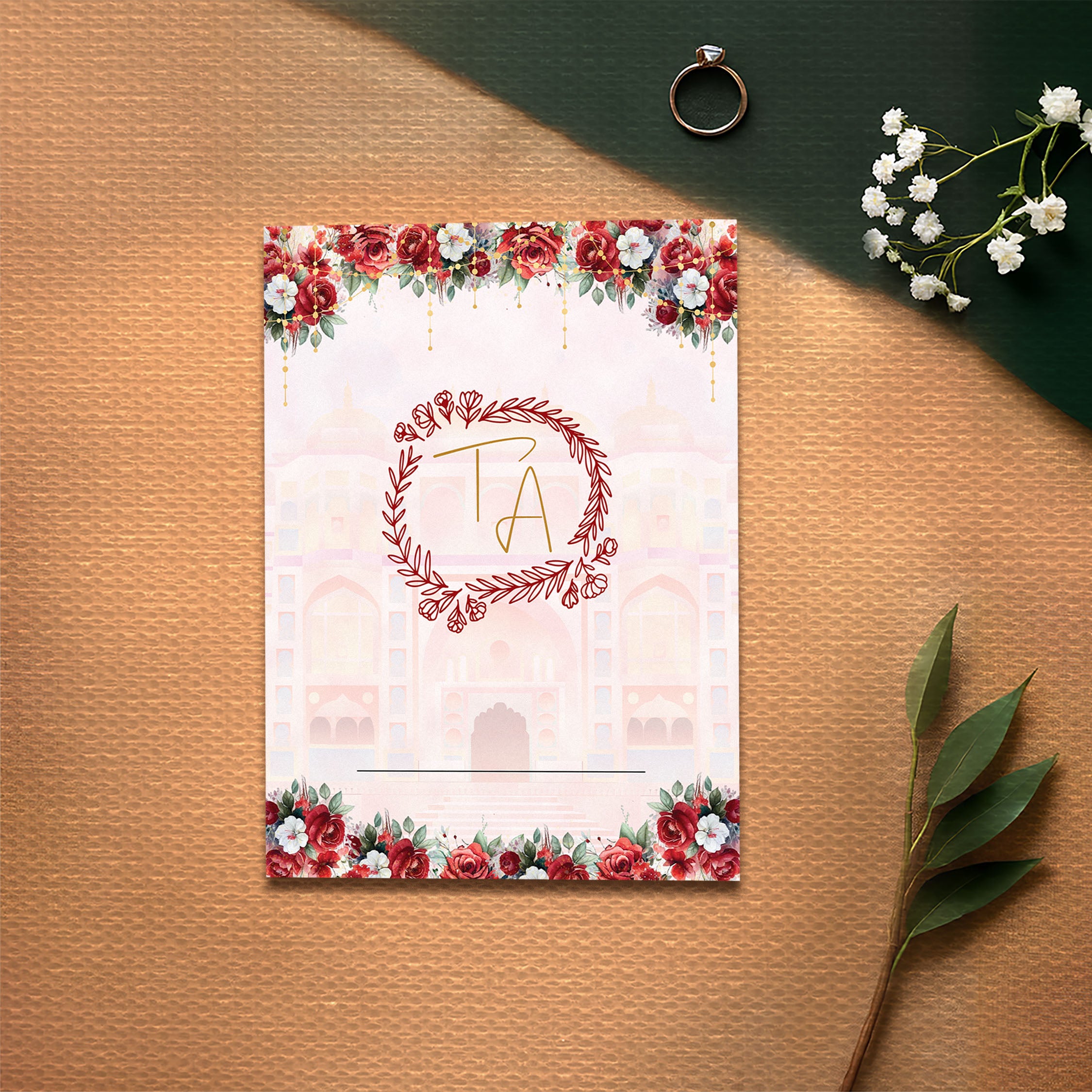 Rosewood Bliss– Wedding Card