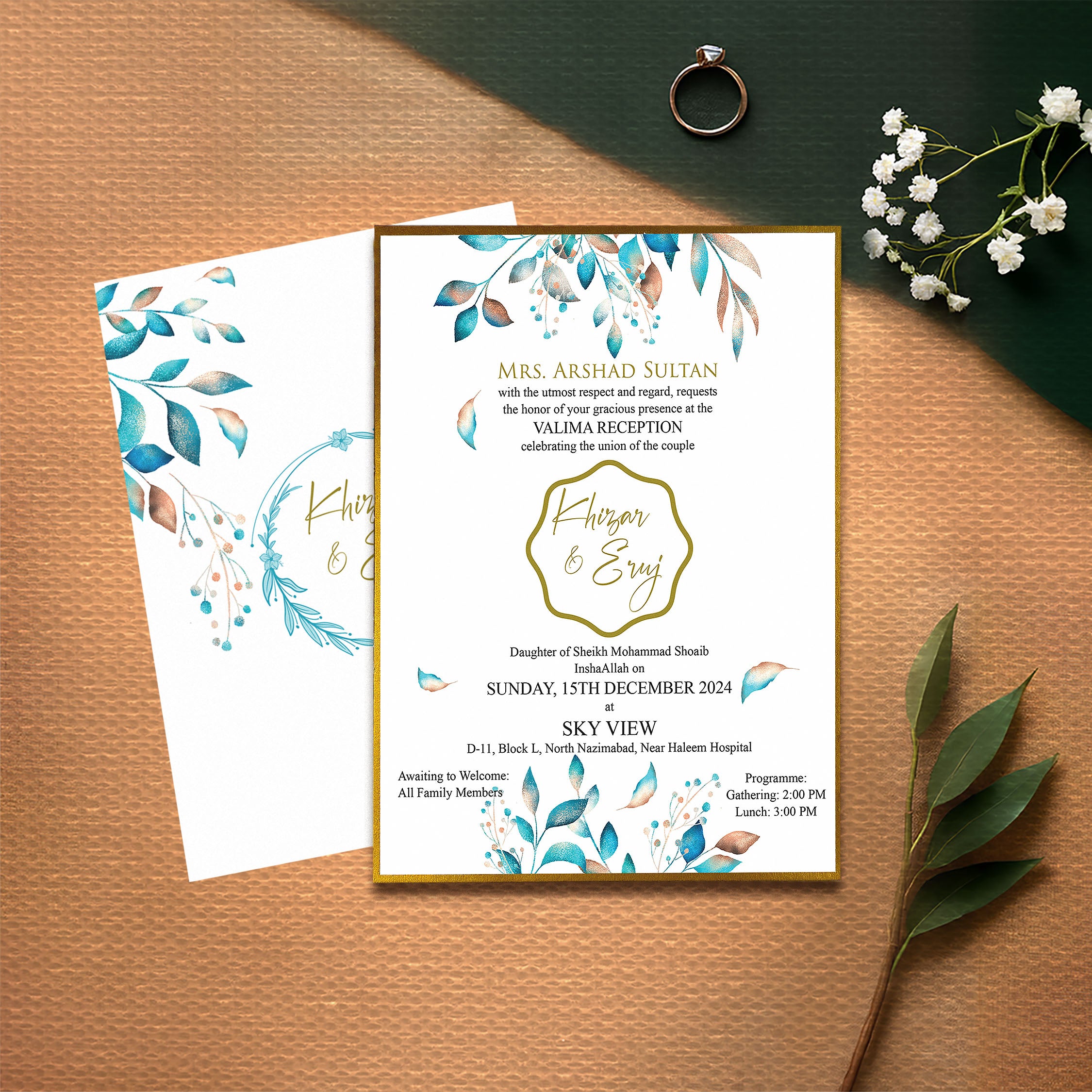 Blue Meadow – Wedding Card