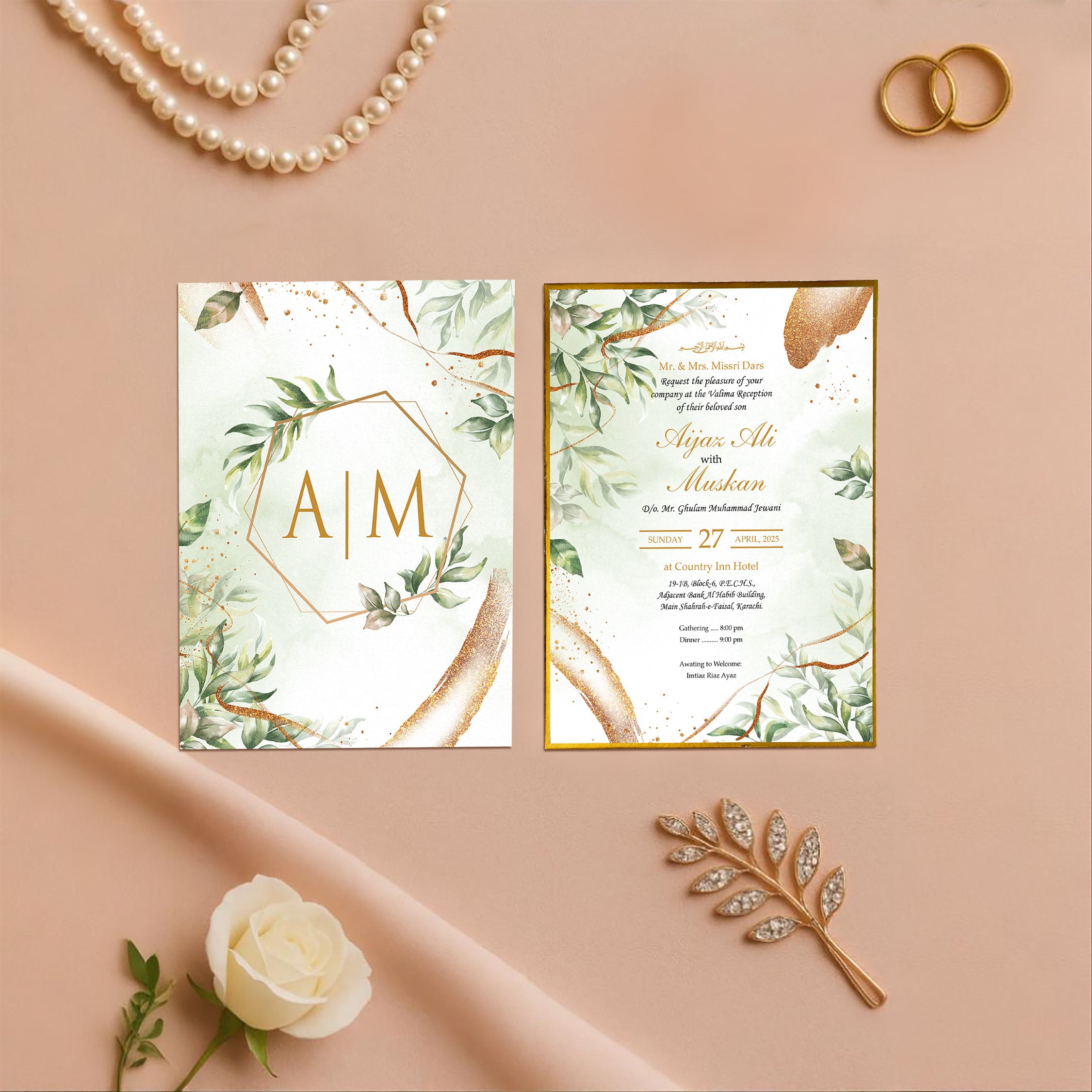 Garden Mist – Wedding Card