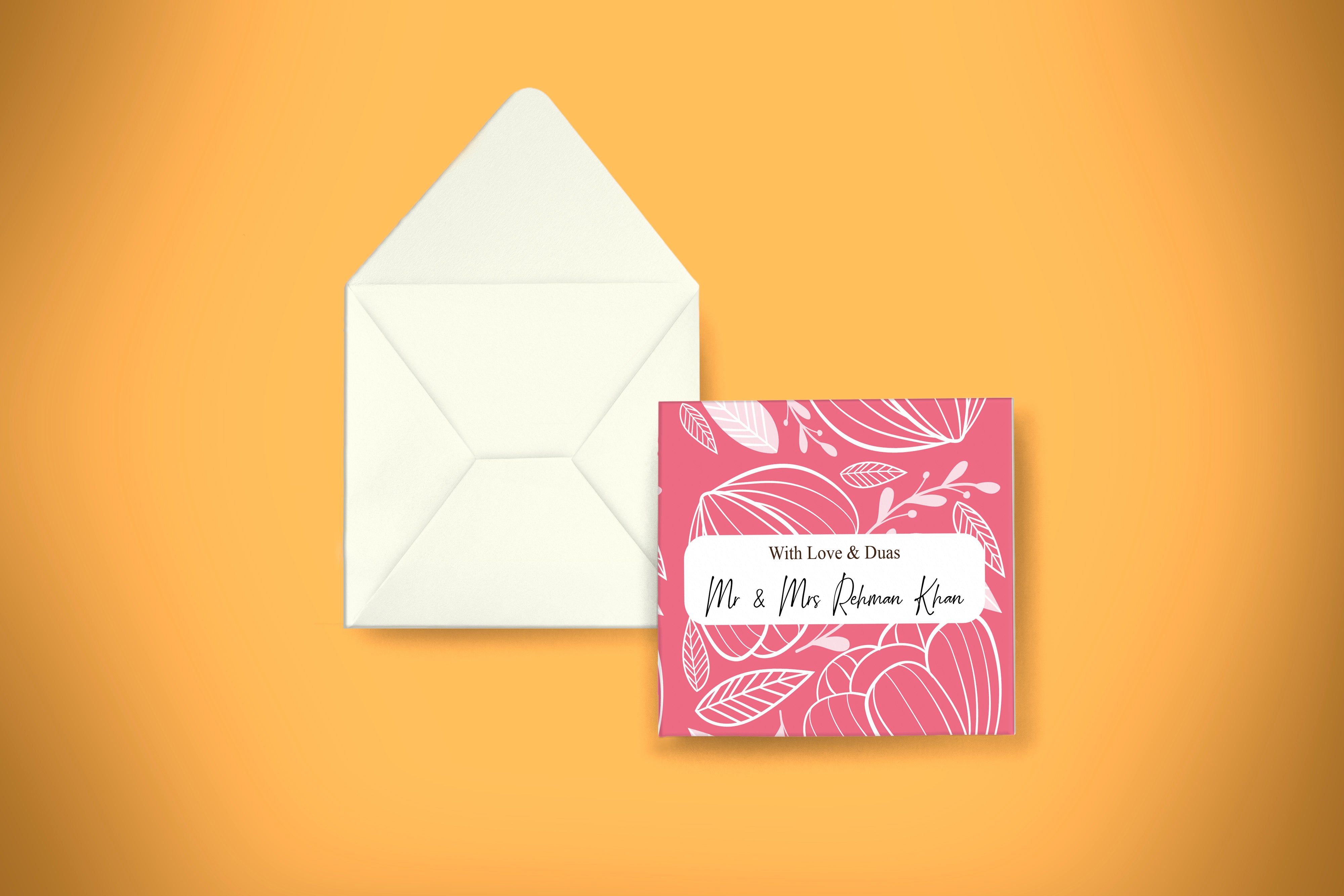 Pink Flourish Envelopes