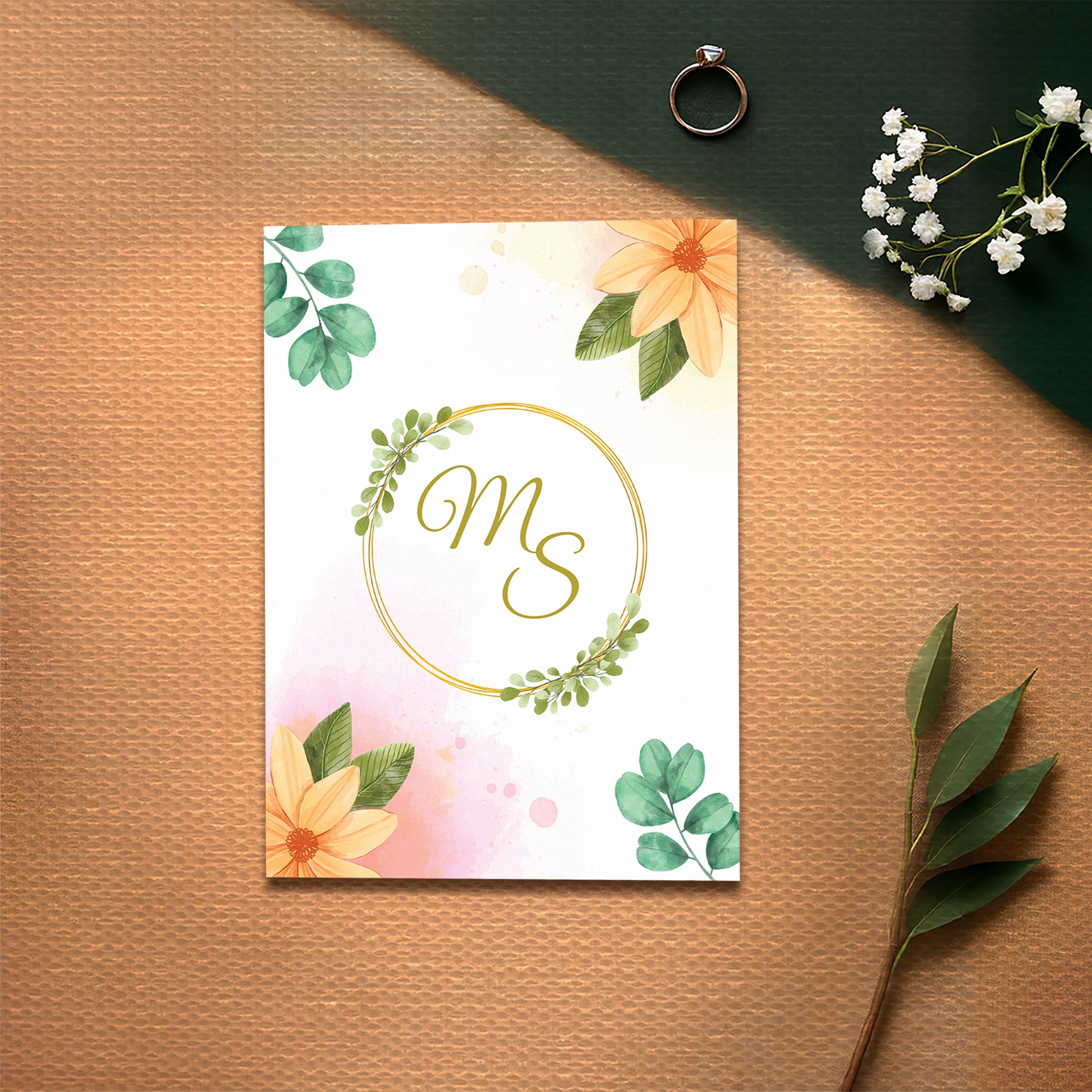 Petal Serenade – Wedding Card