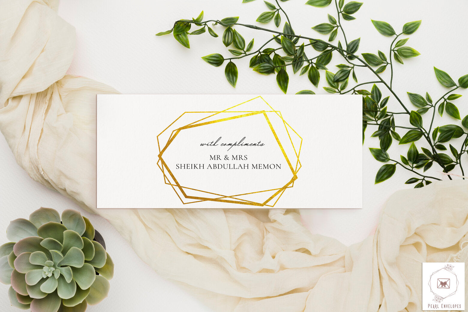 Gold Foil Envelope