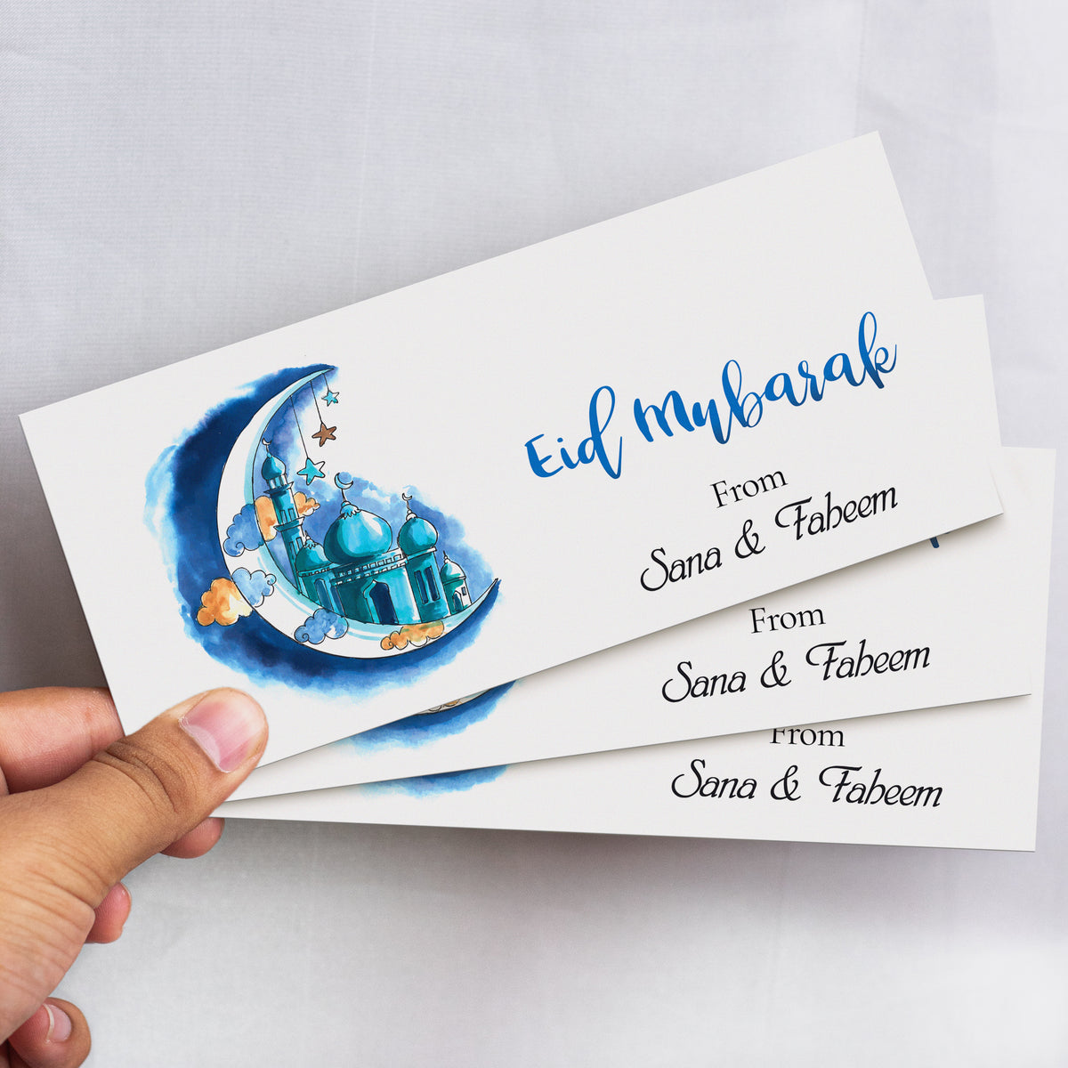 Blue Moon Eid Mubarak Envelope – Pearl Envelopes