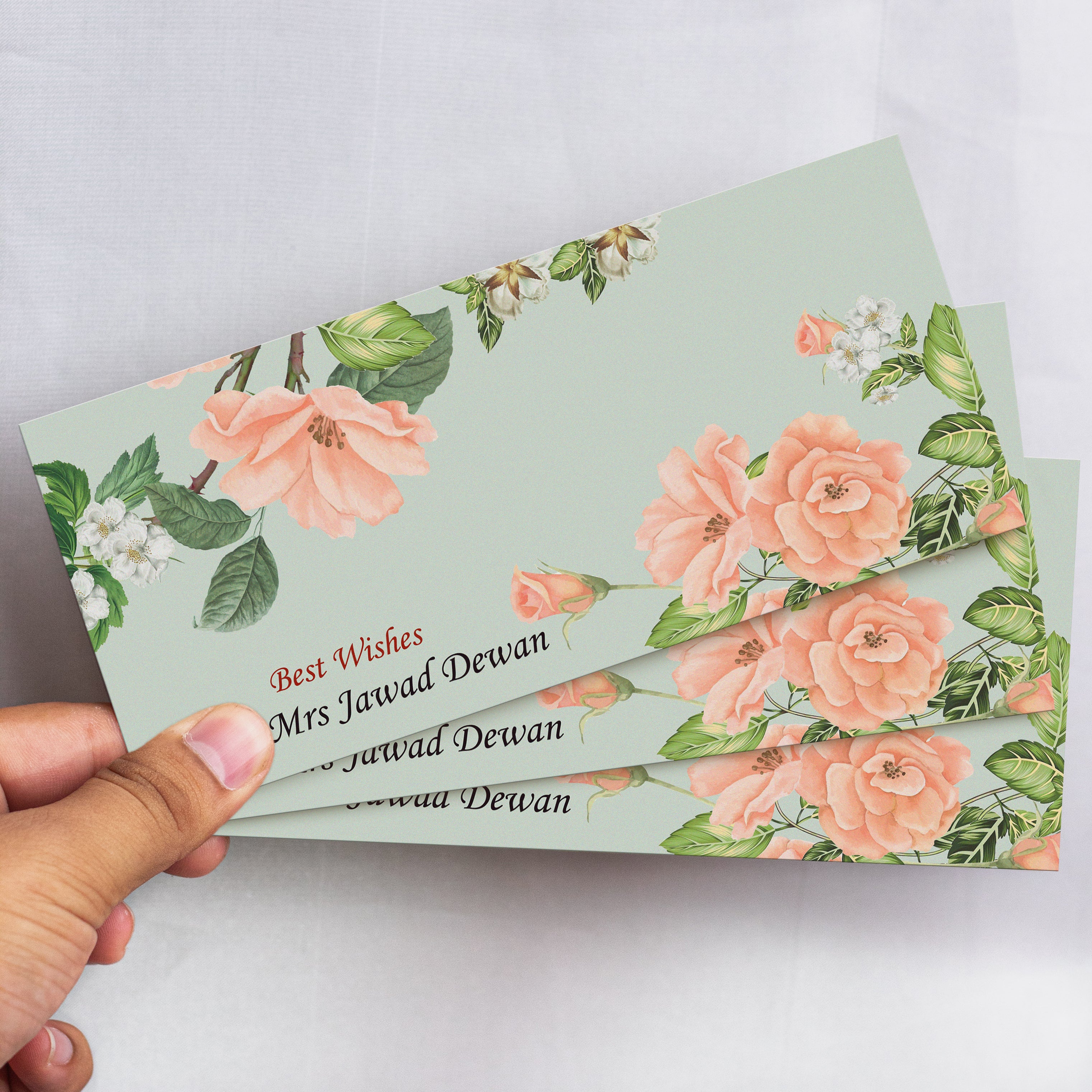 Peach Flower Brunches Best Wishes Envelope