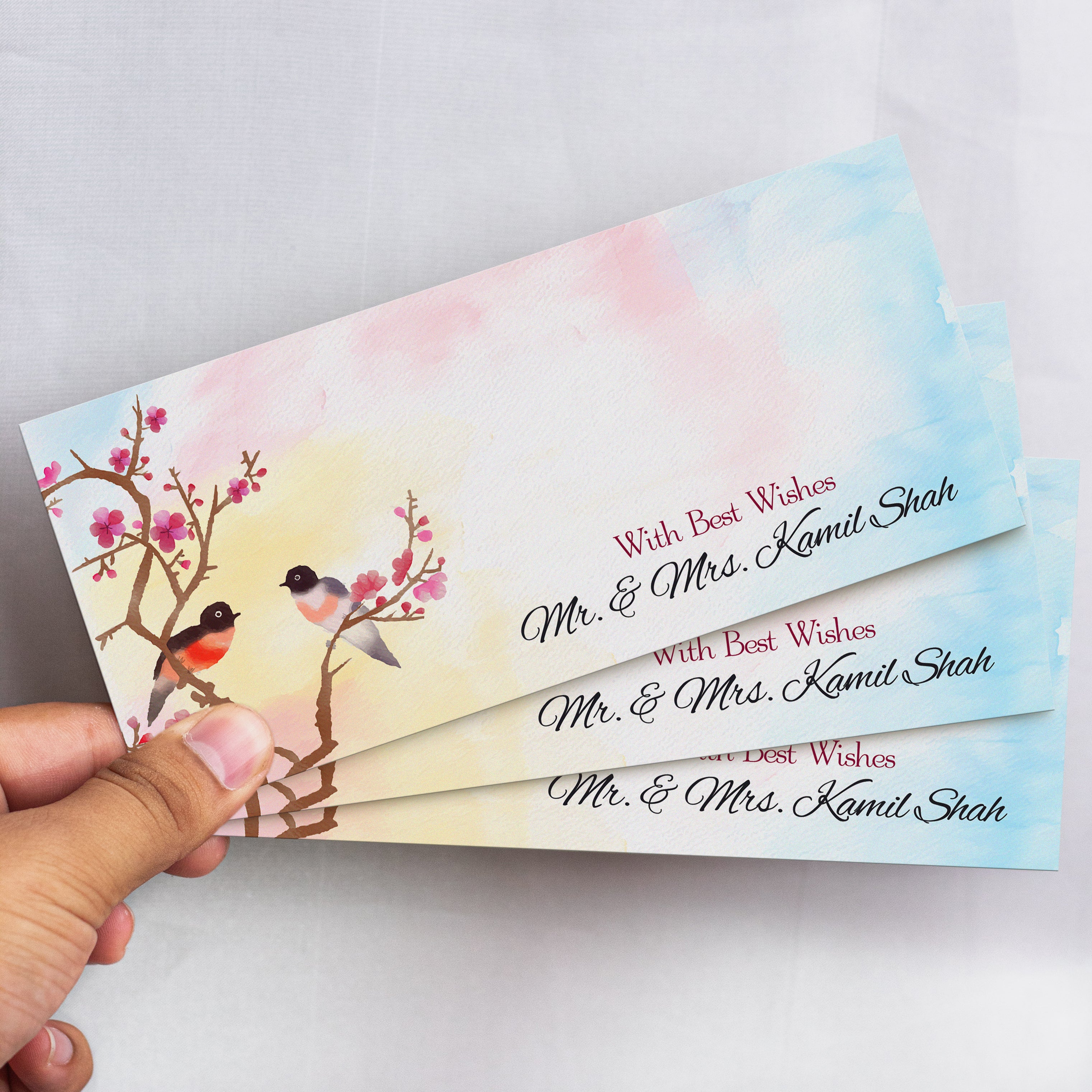 Spring Sparrows Best Wishes Envelope