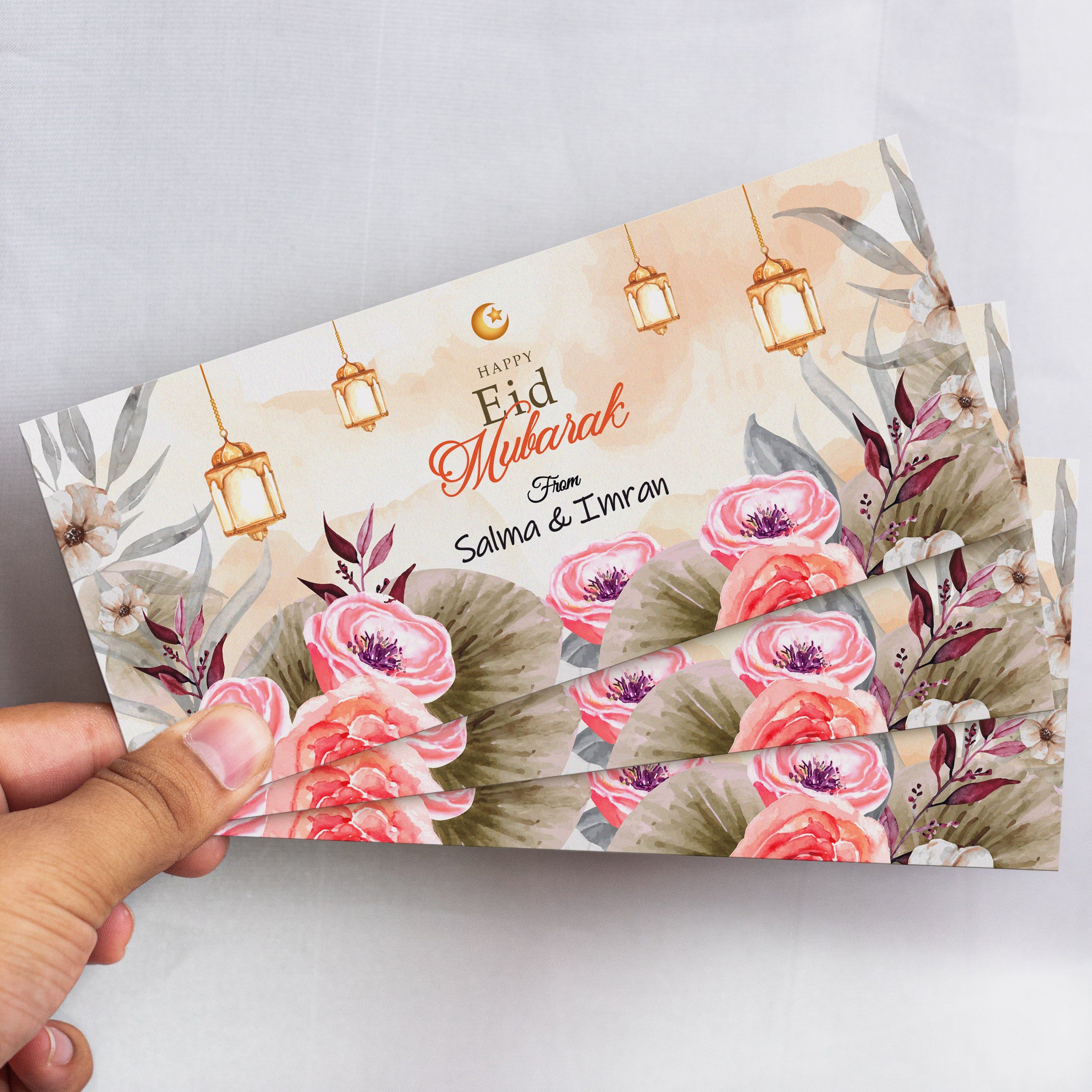 Flower Printed Eid Mubarak Envelope