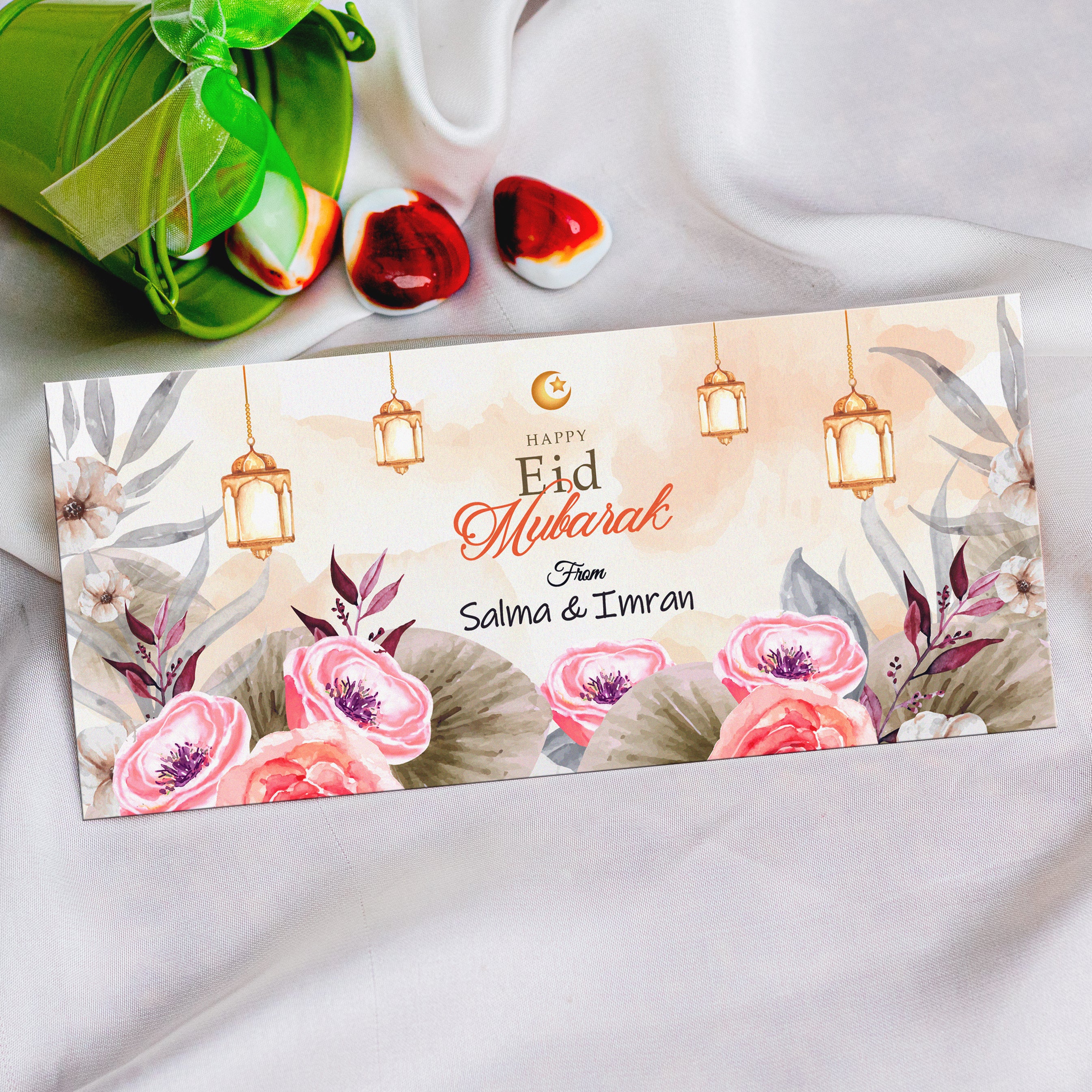Flower Printed Eid Mubarak Envelope