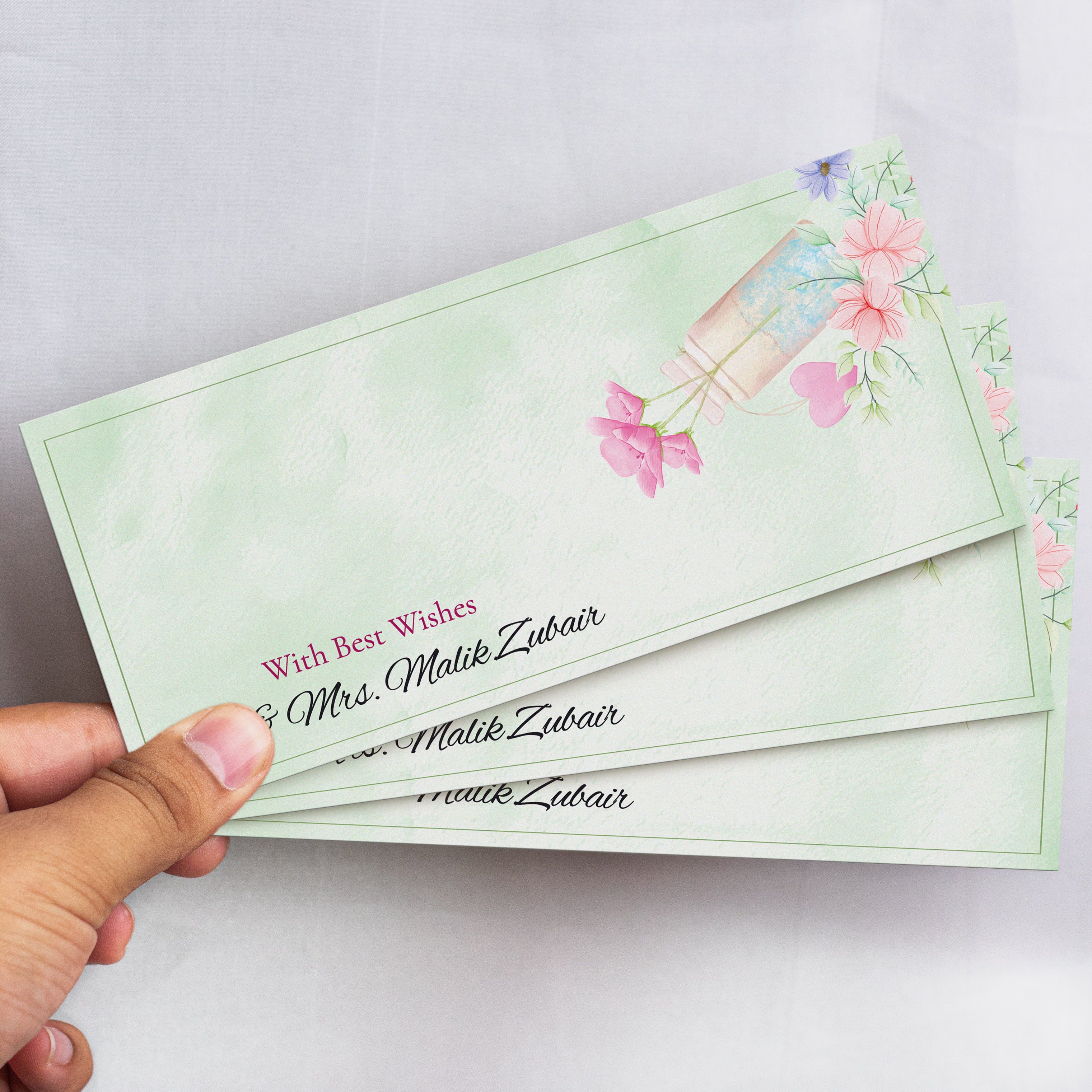 Pretty Pink Flower envelope