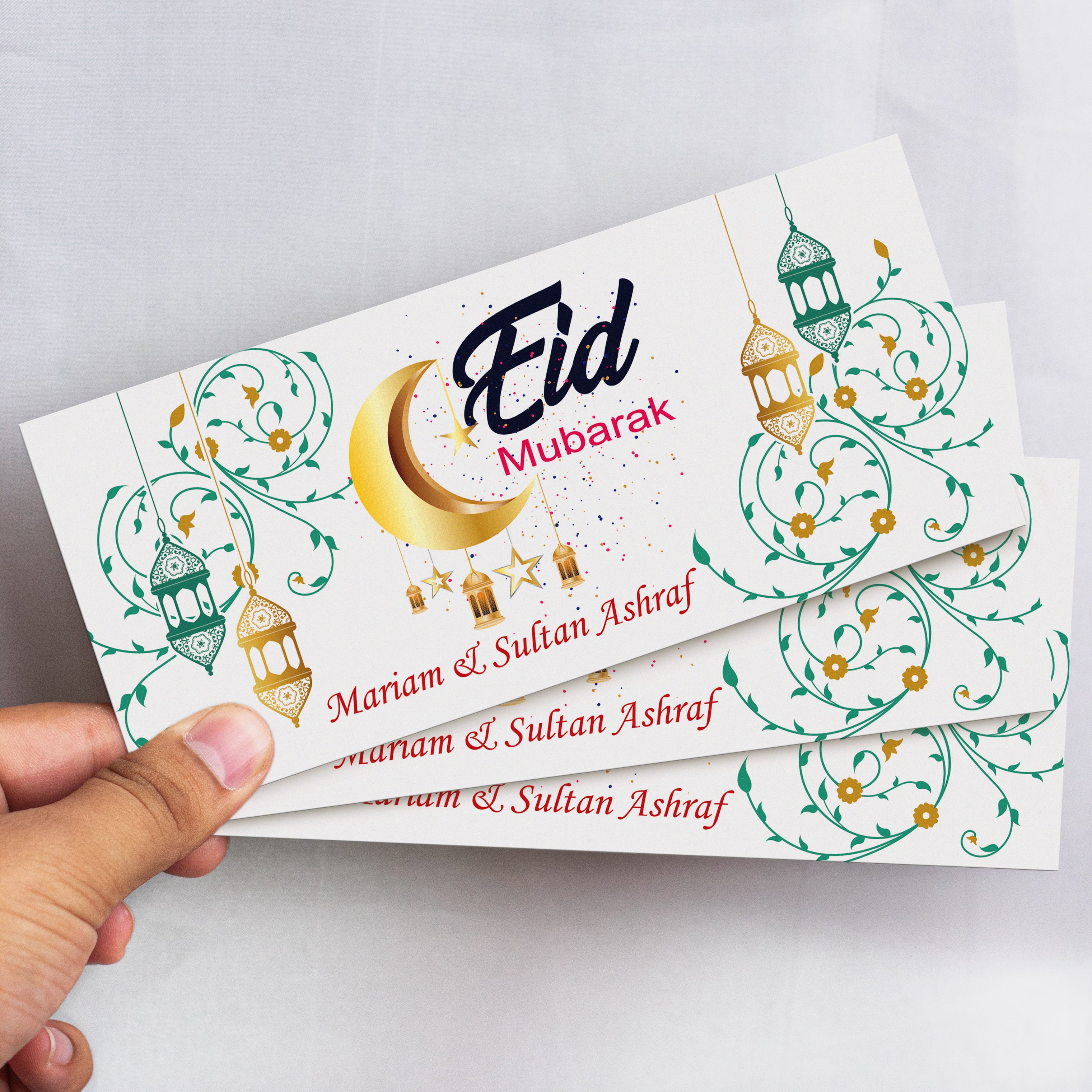 Watercolor Eid Mubarak Printed Envelope