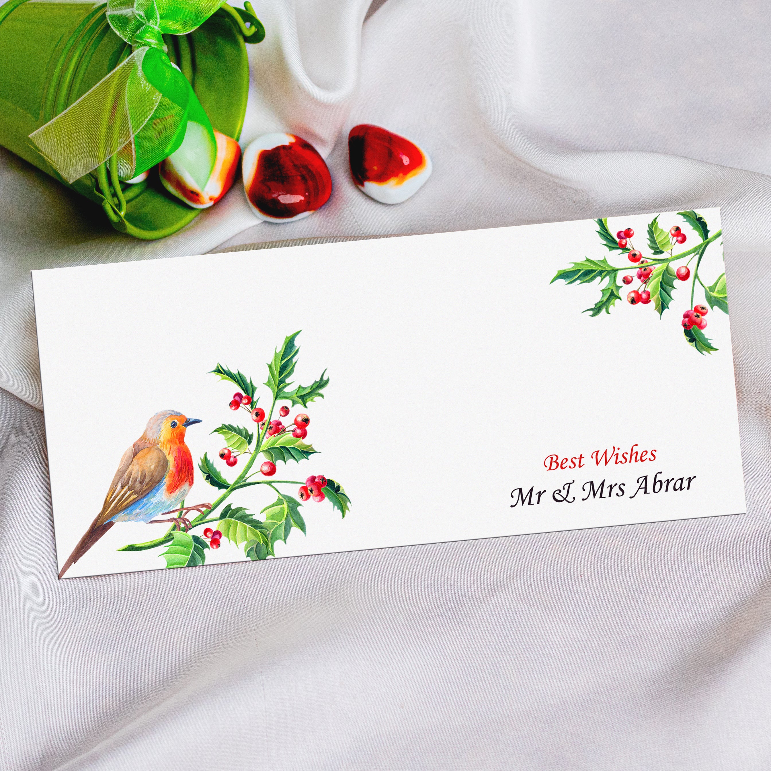 Birds With Leaves Best Wishes Envelope