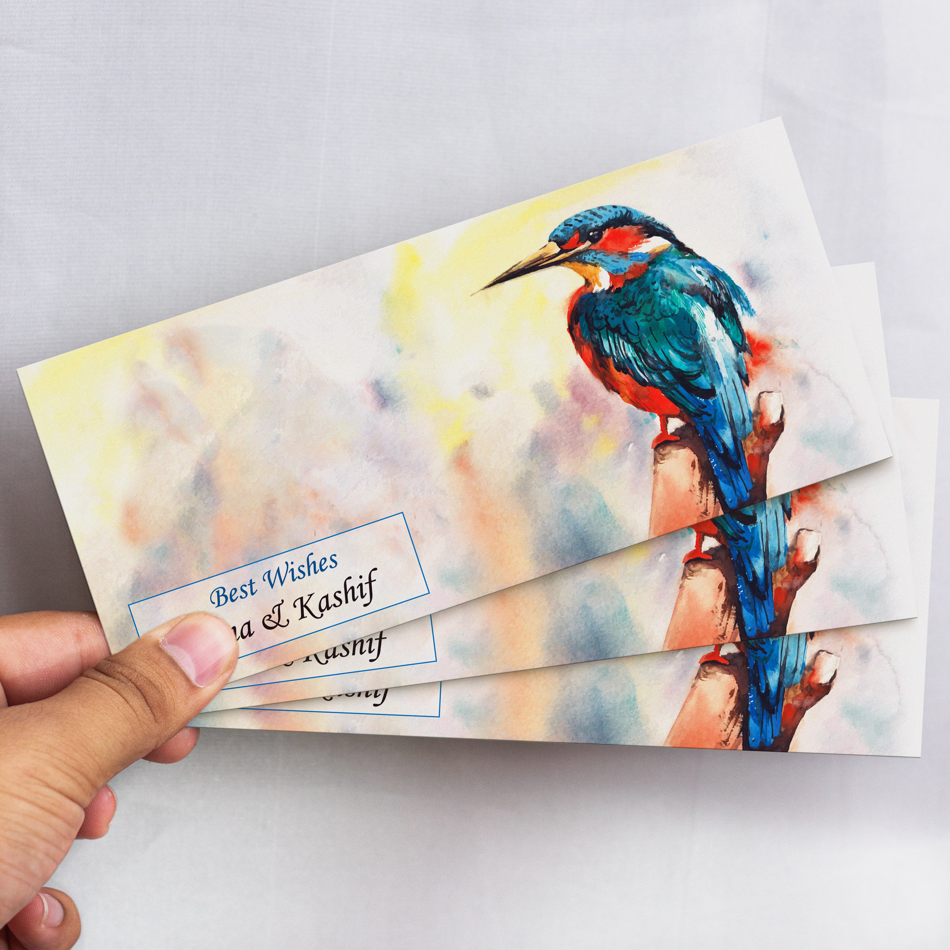 Painted Flower Best Wishes Envelope