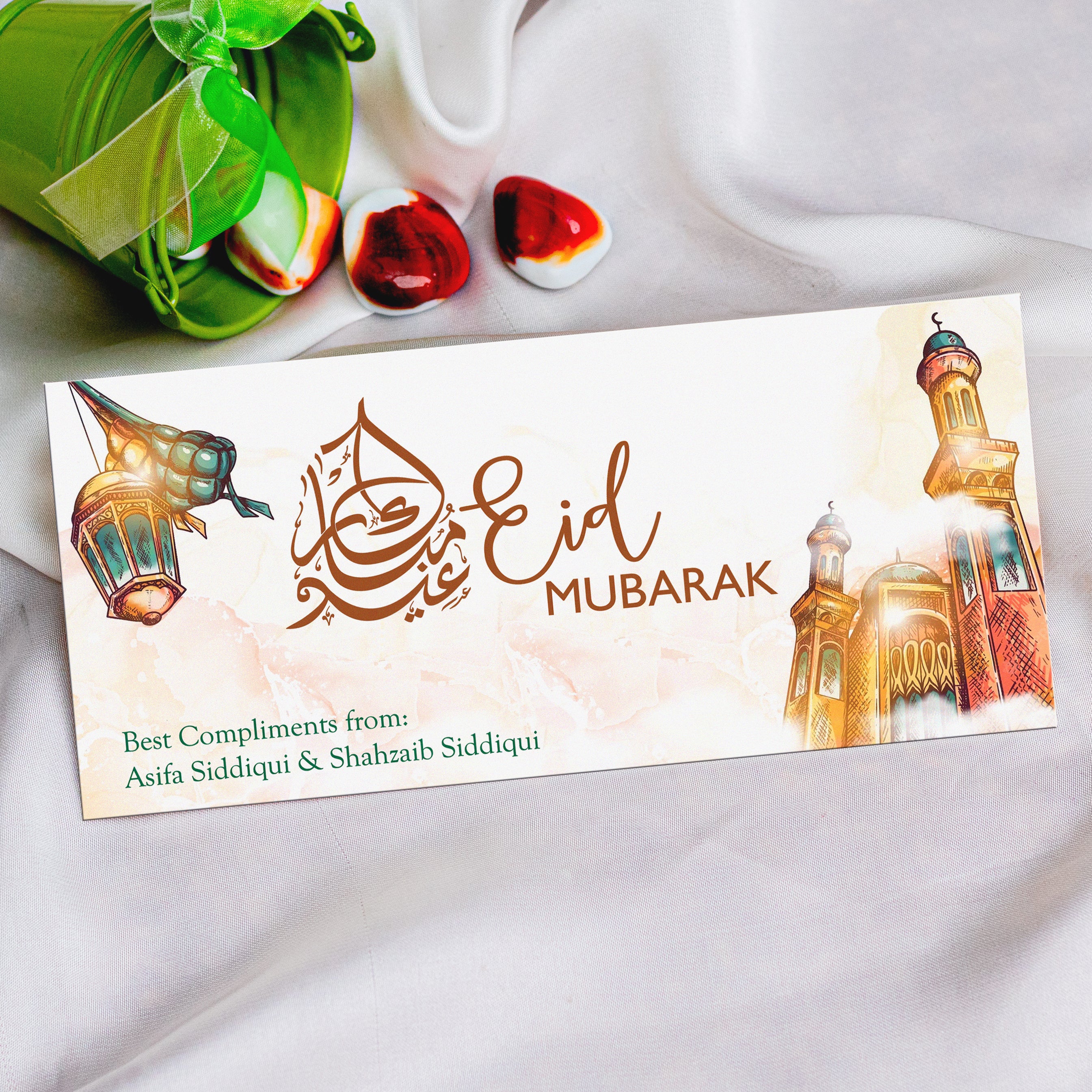 Eid Mubarak Floral Envelope