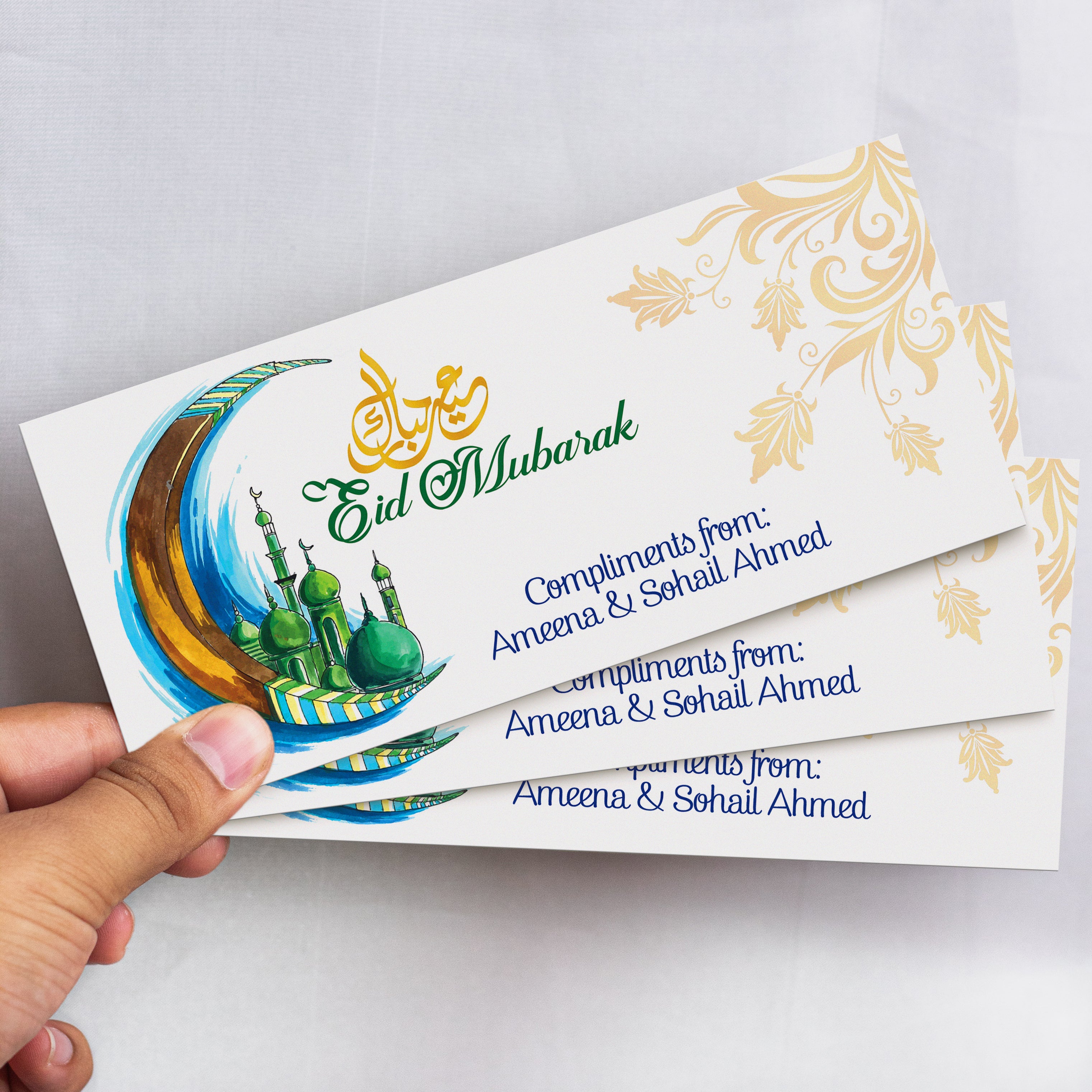 Splash Color Printed Eid  Mubarak Envelope