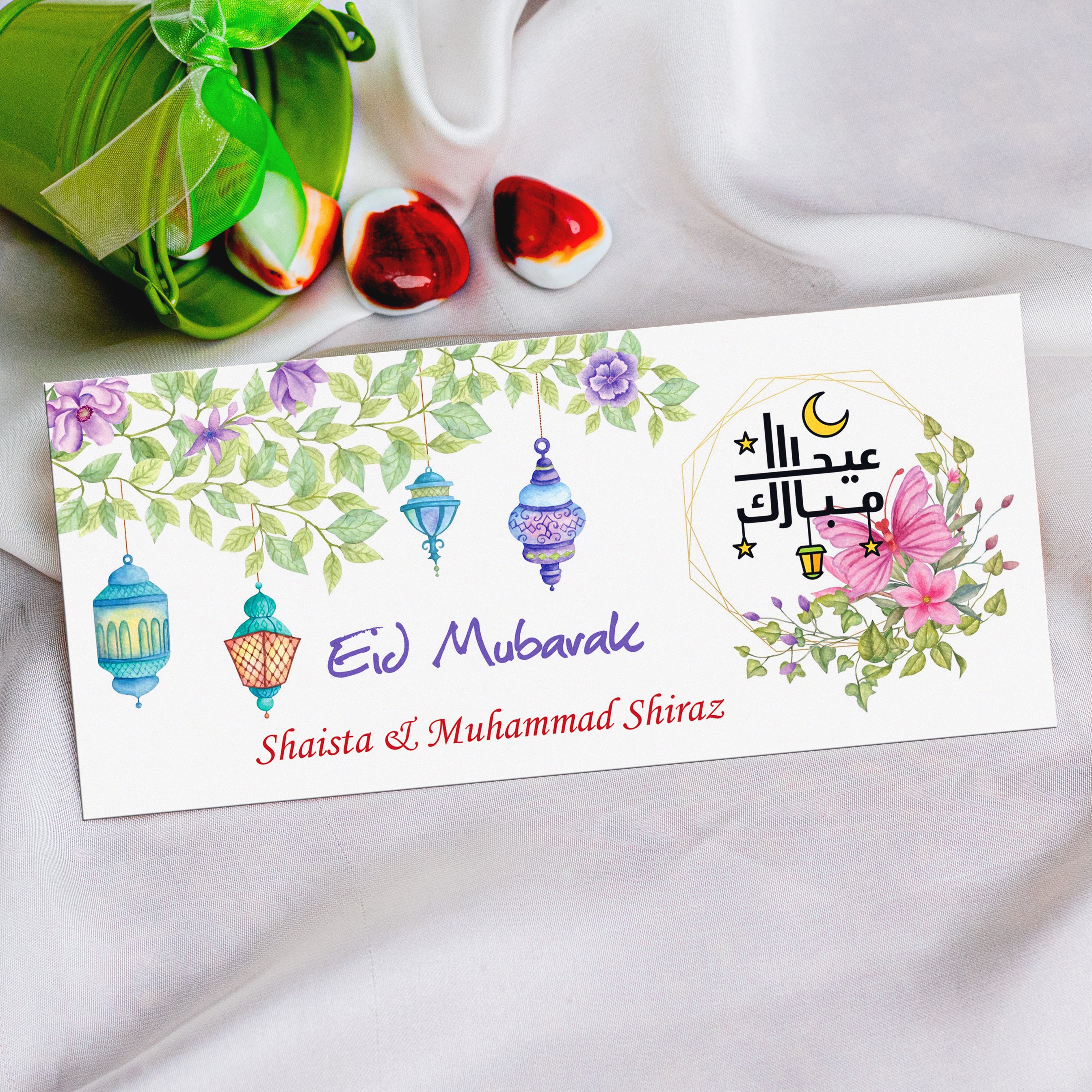 Etsy Flowers Eid Mubrak Envelop