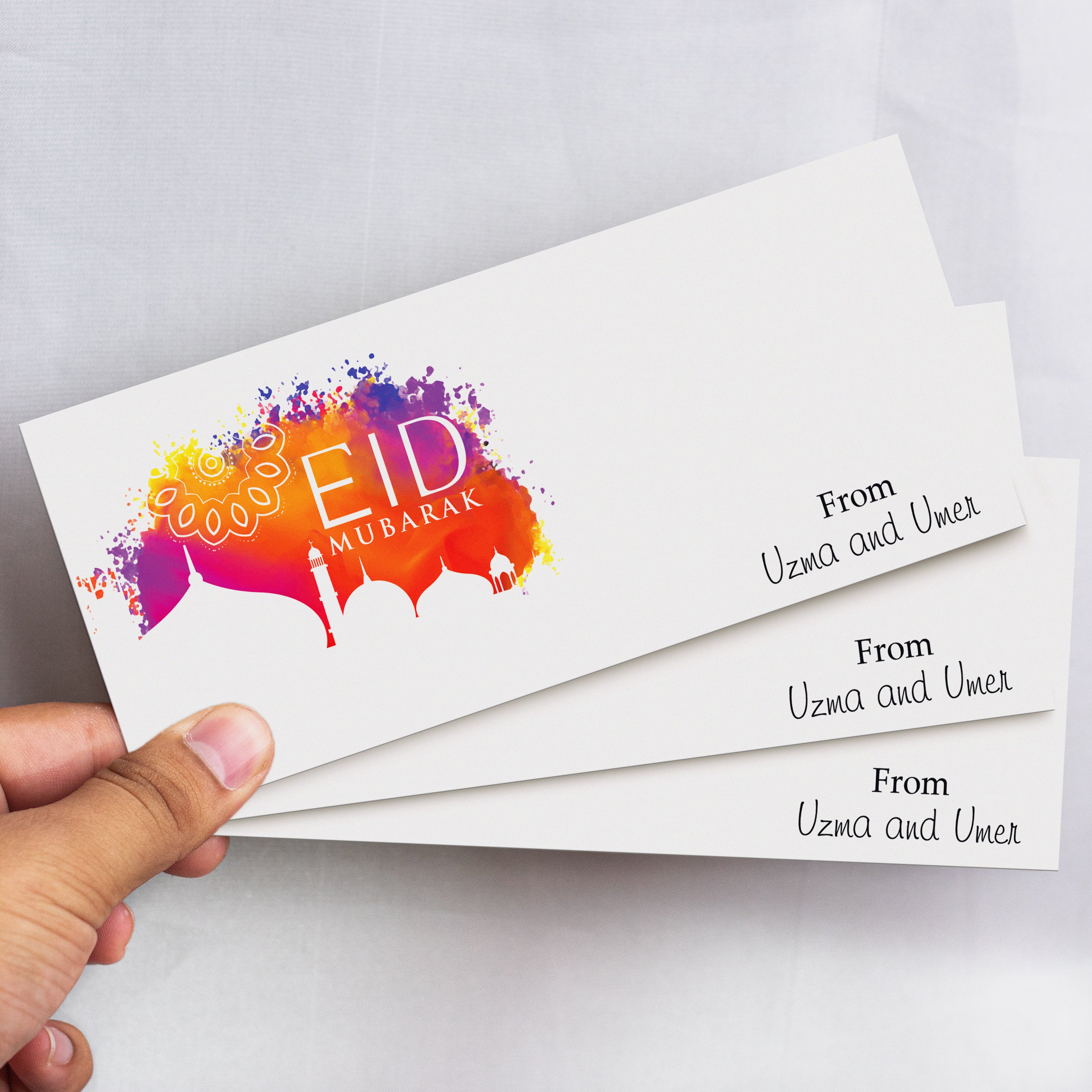 Eid Mubarak Colorful Splash Envelope