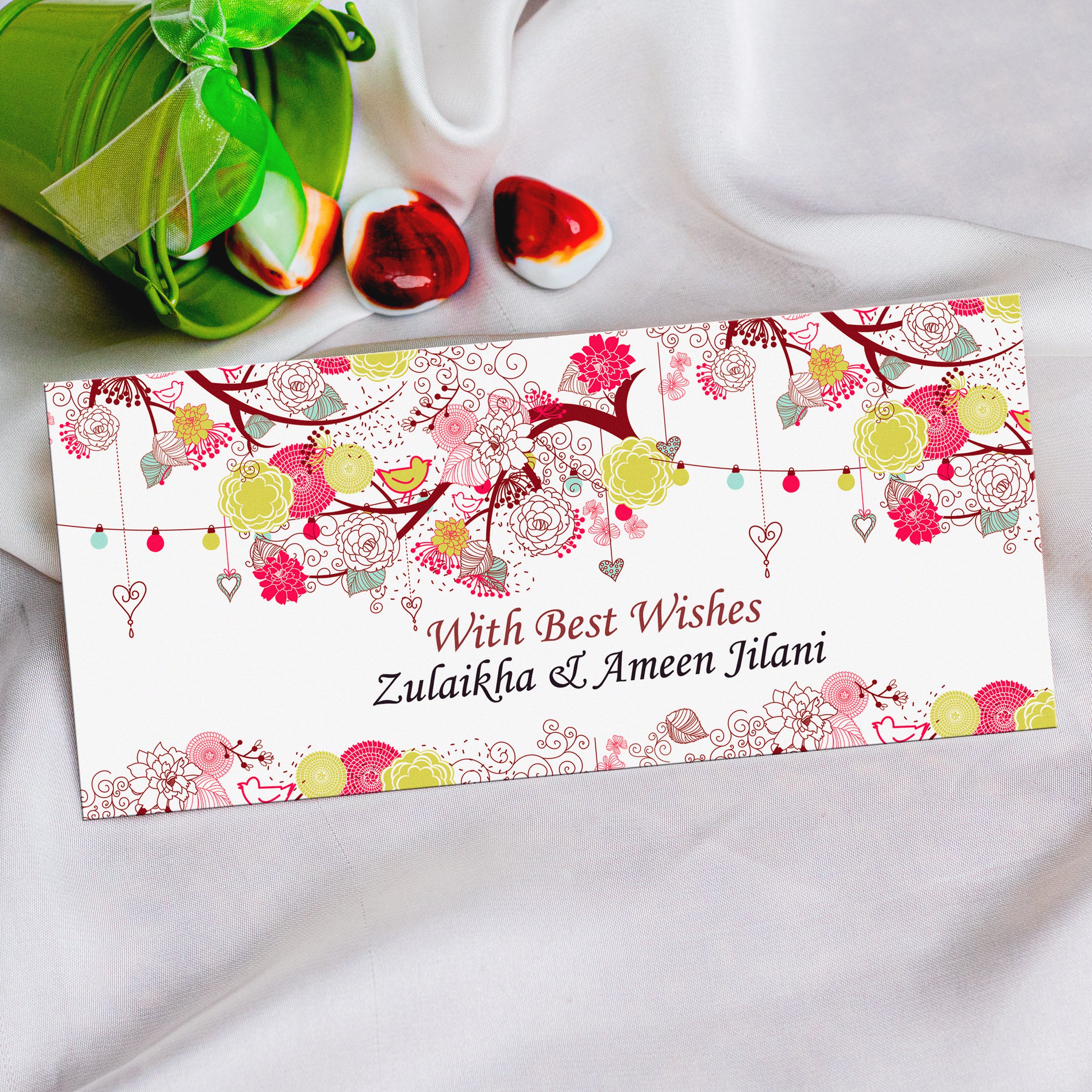 Multi Color Flower Best Whishes Envelops