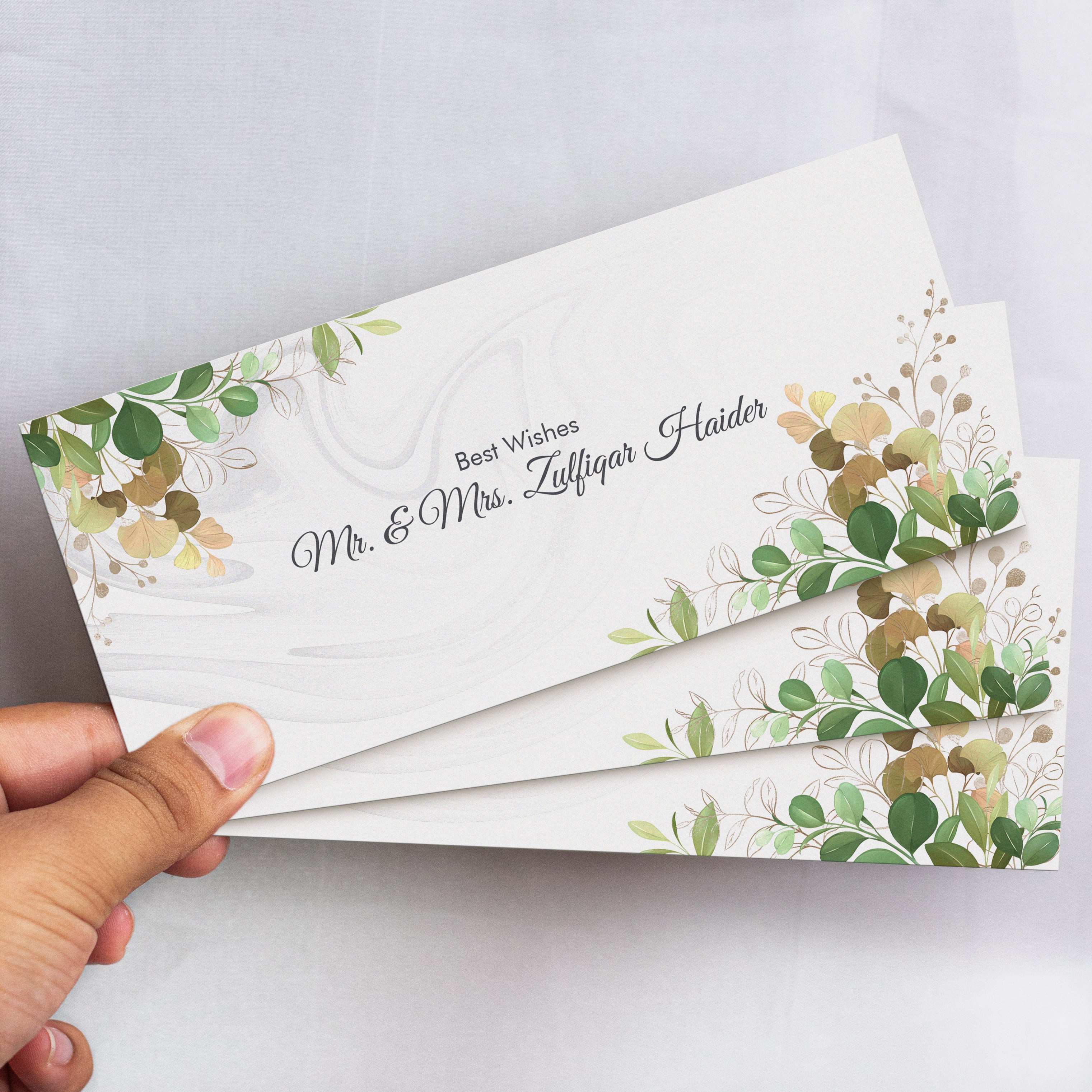 Watercolor Greenery Envelope