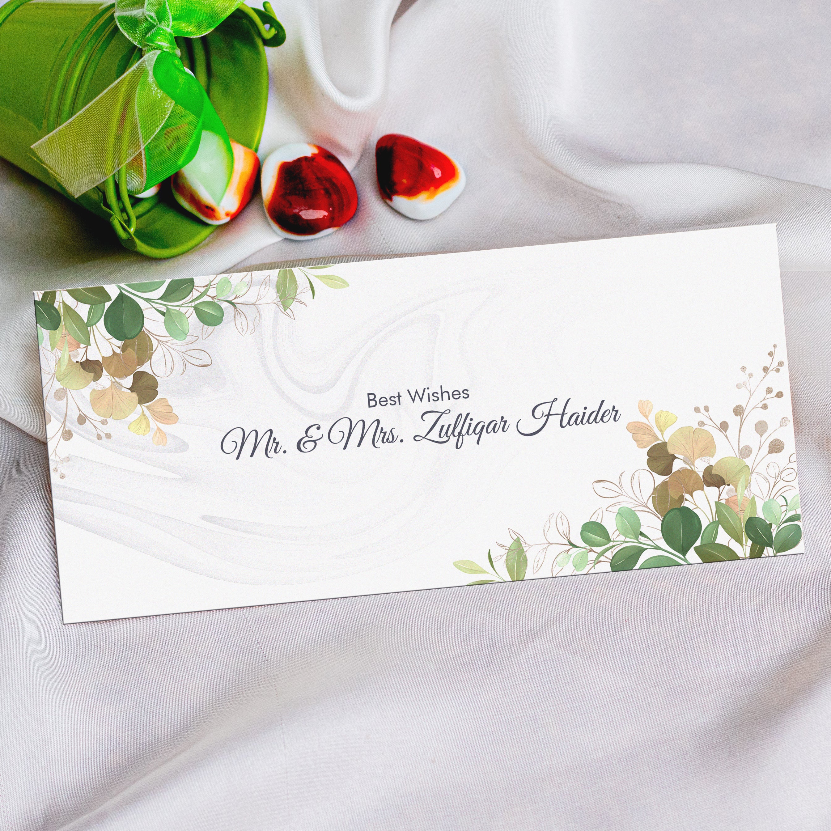 Watercolor Greenery Envelope