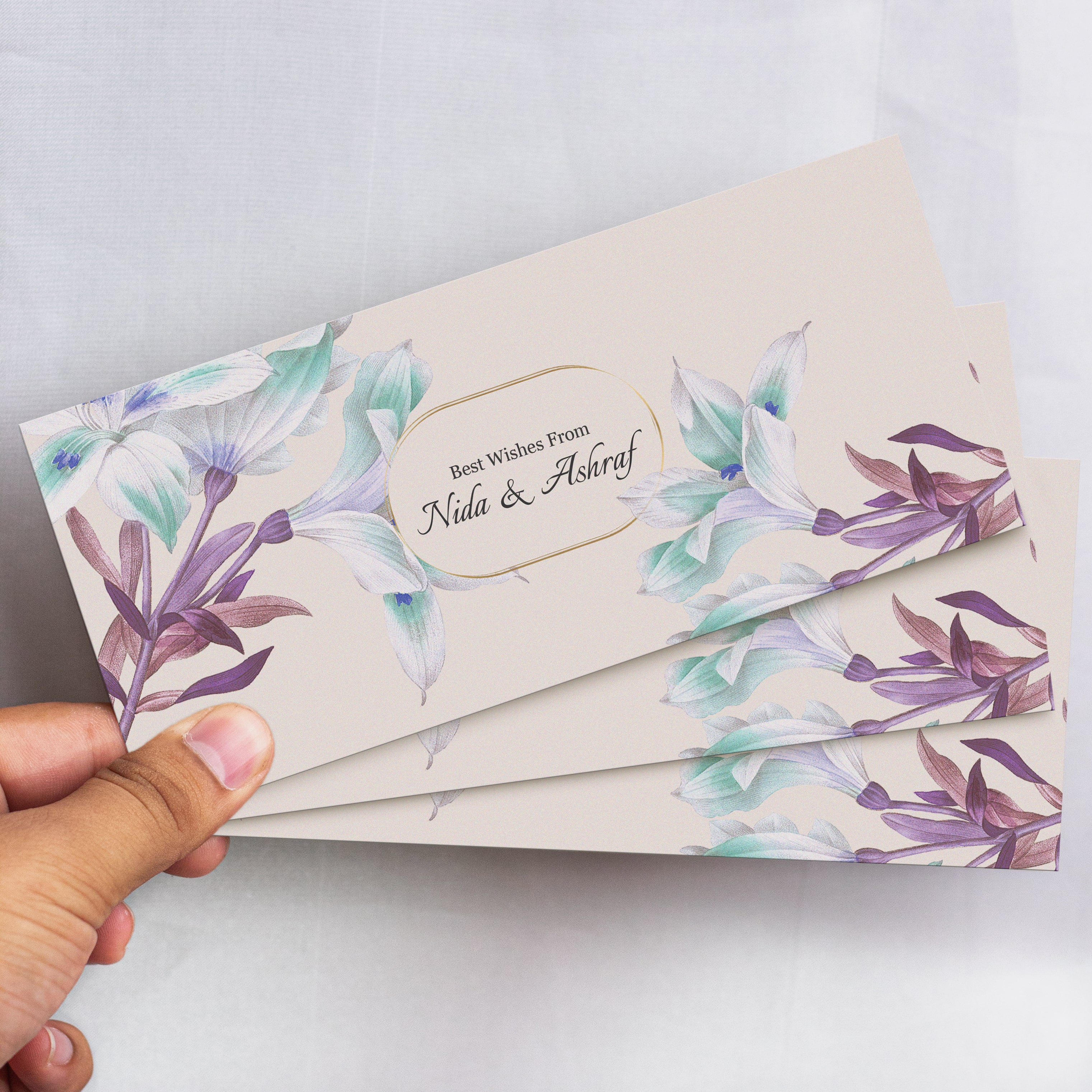 Vintage Design With Blue Flower