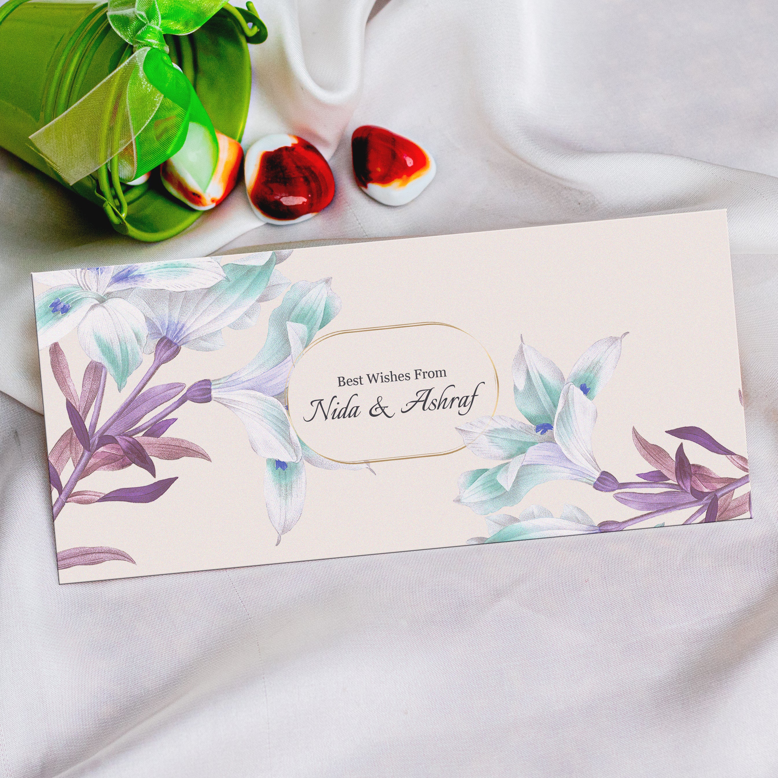 Vintage Design With Blue Flower