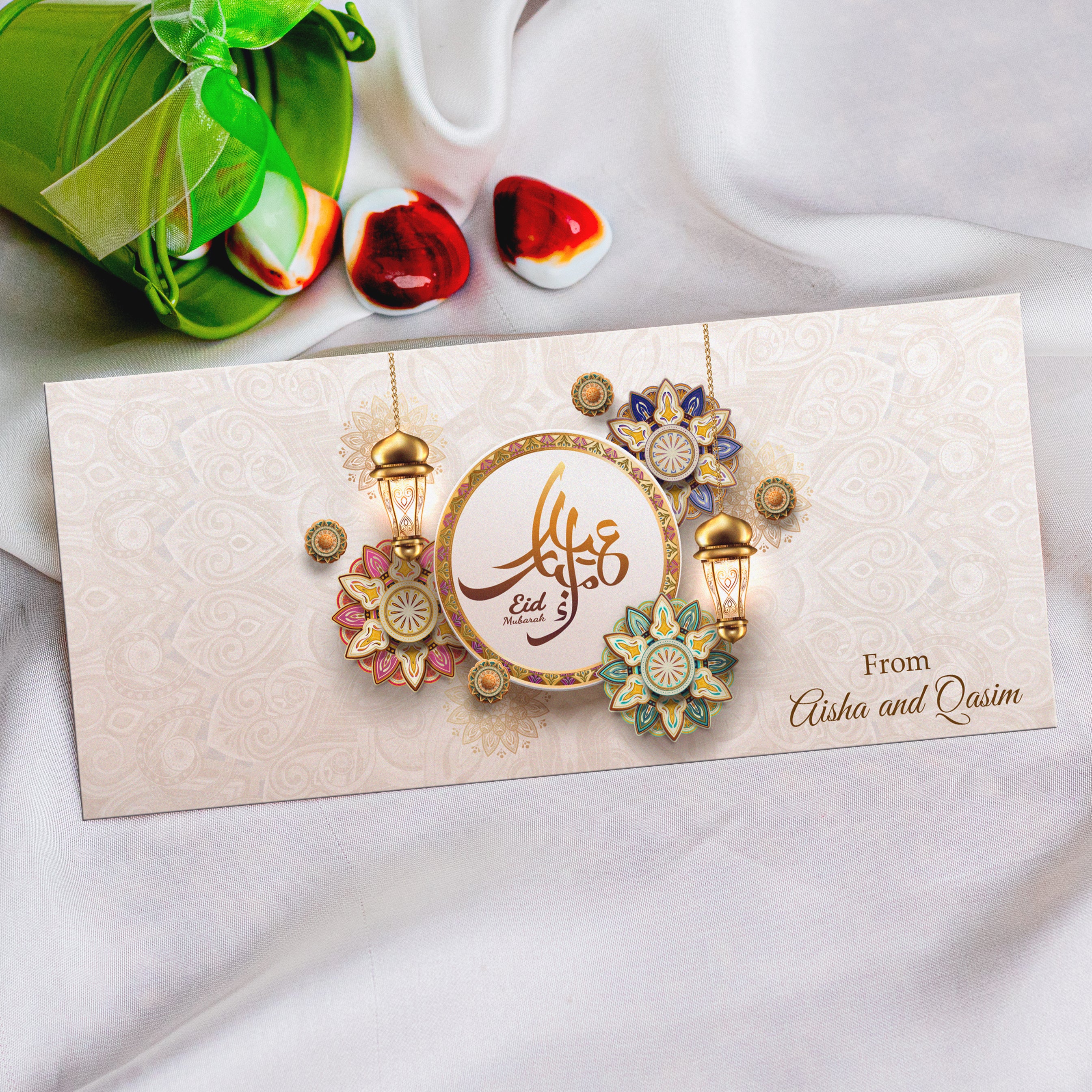 Beautiful Eid Mubarak Floral Printed Envelope