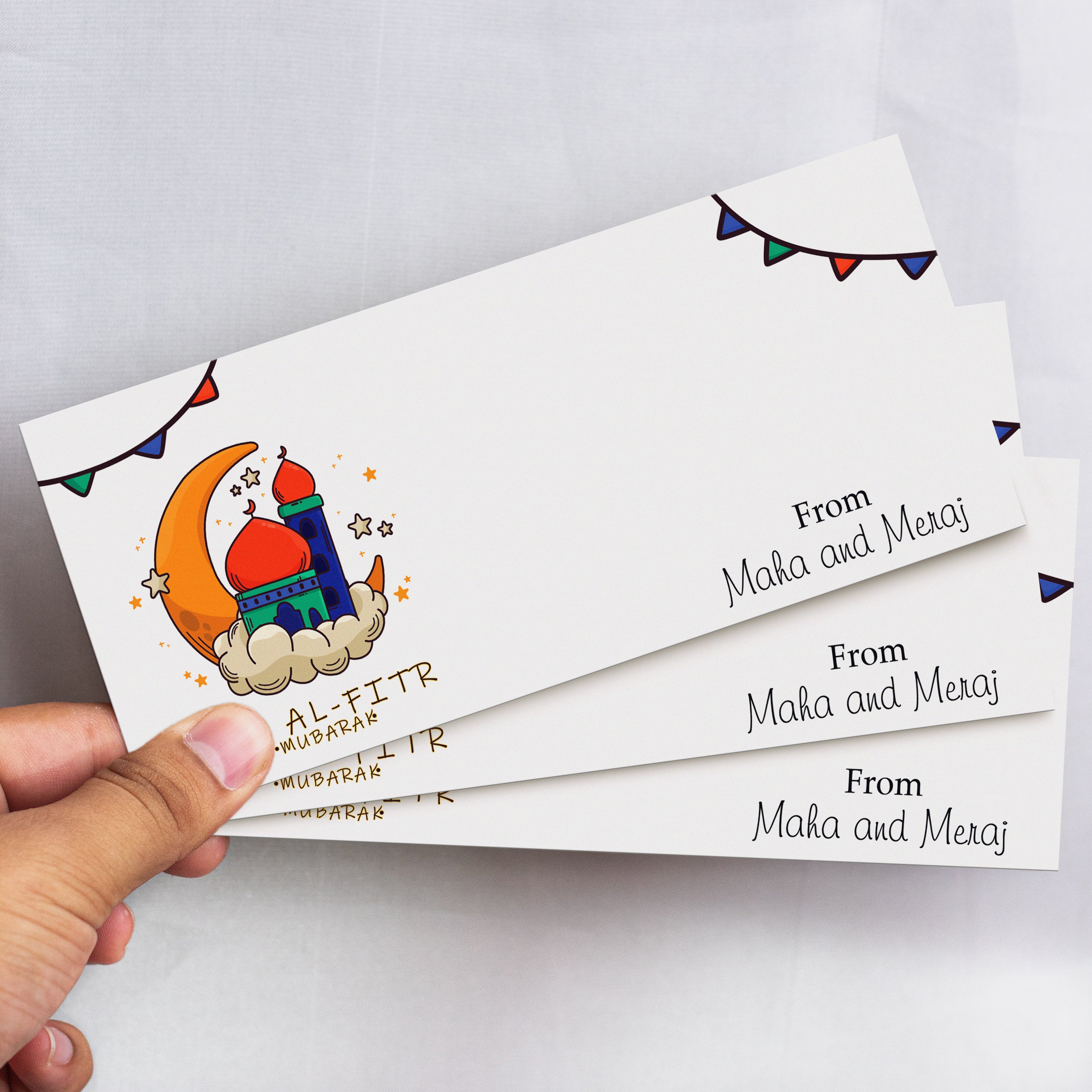 Eid Al Fitr Mubarak Printed Envelopes
