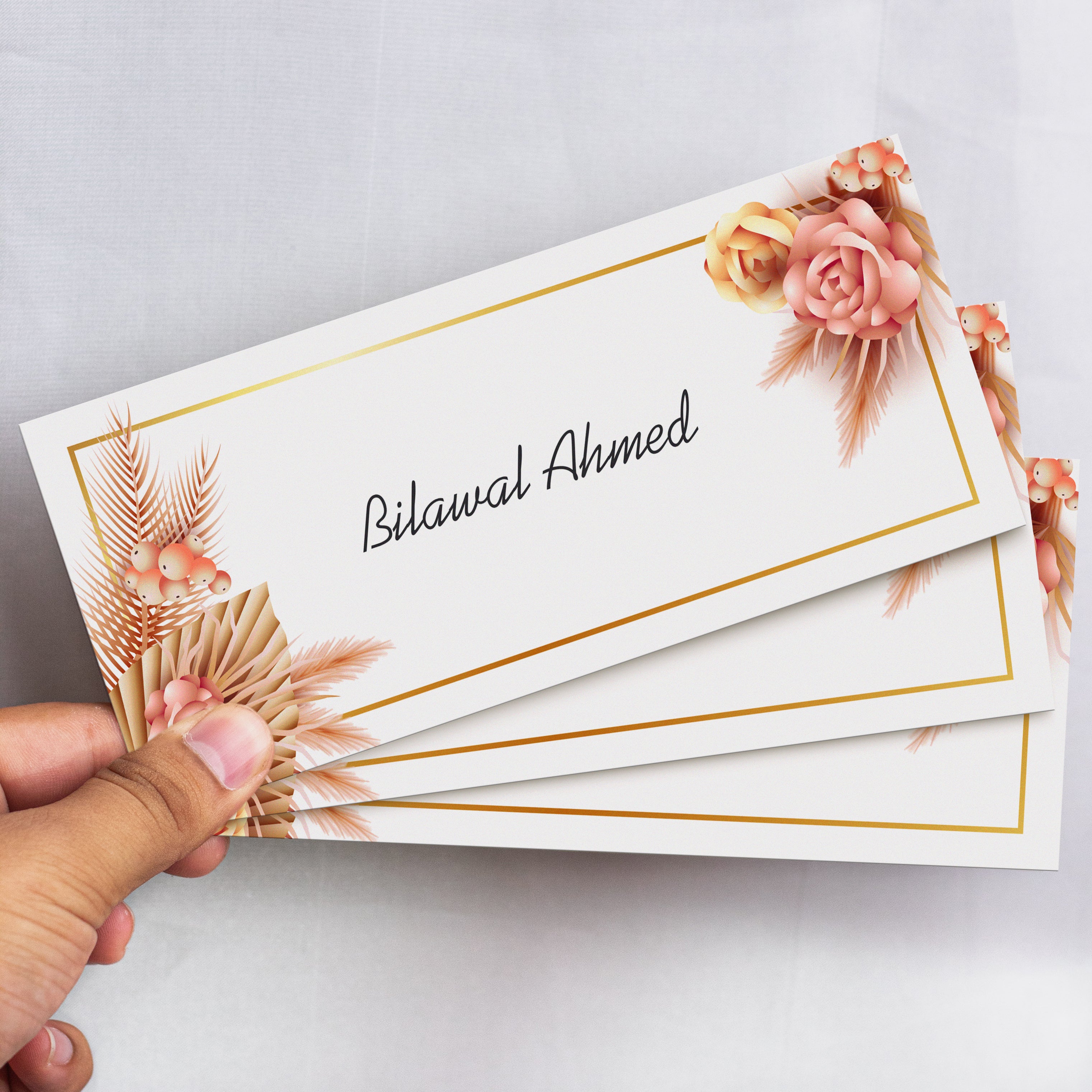 Border With Floral Corner  Envelope
