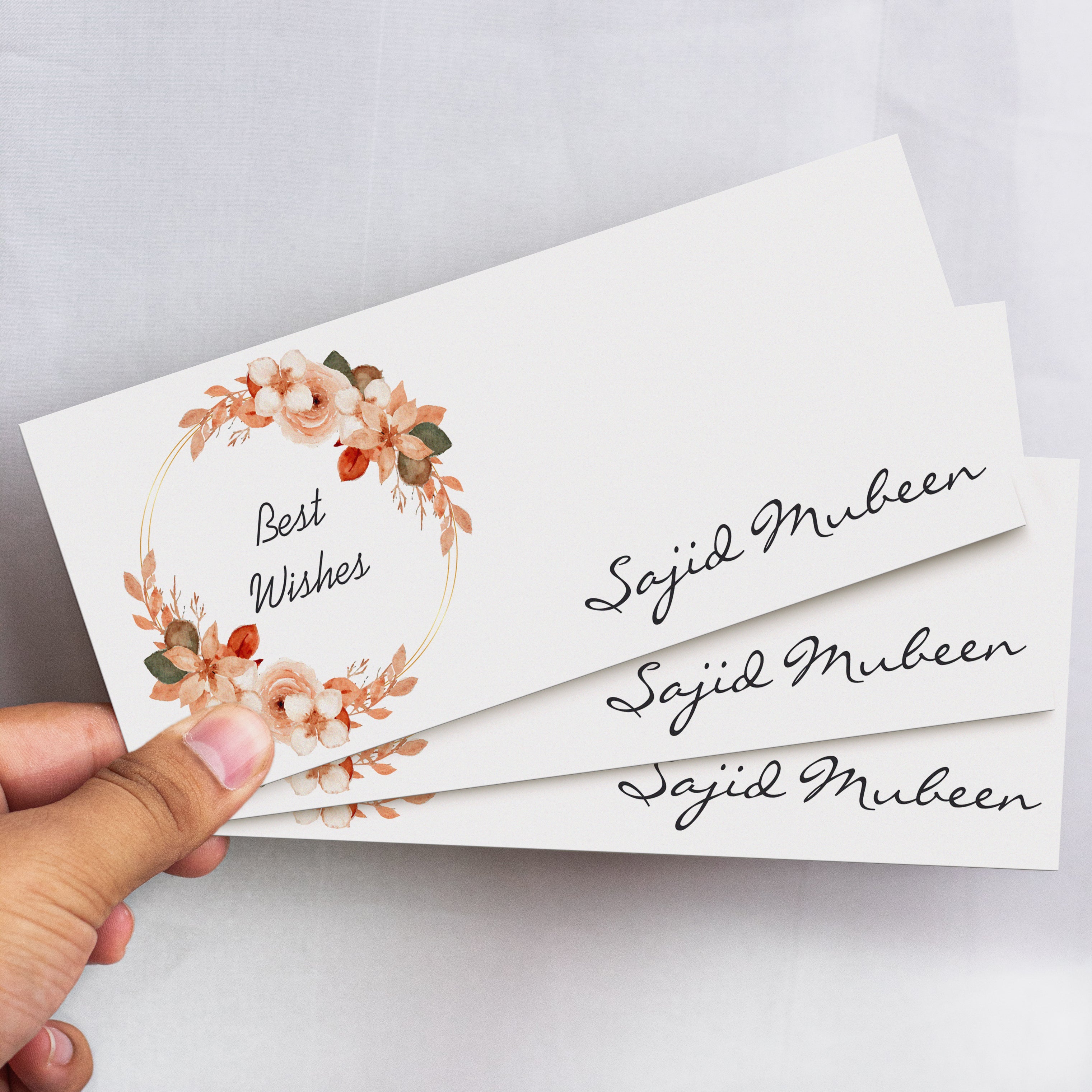 Nude Floral Print Envelope