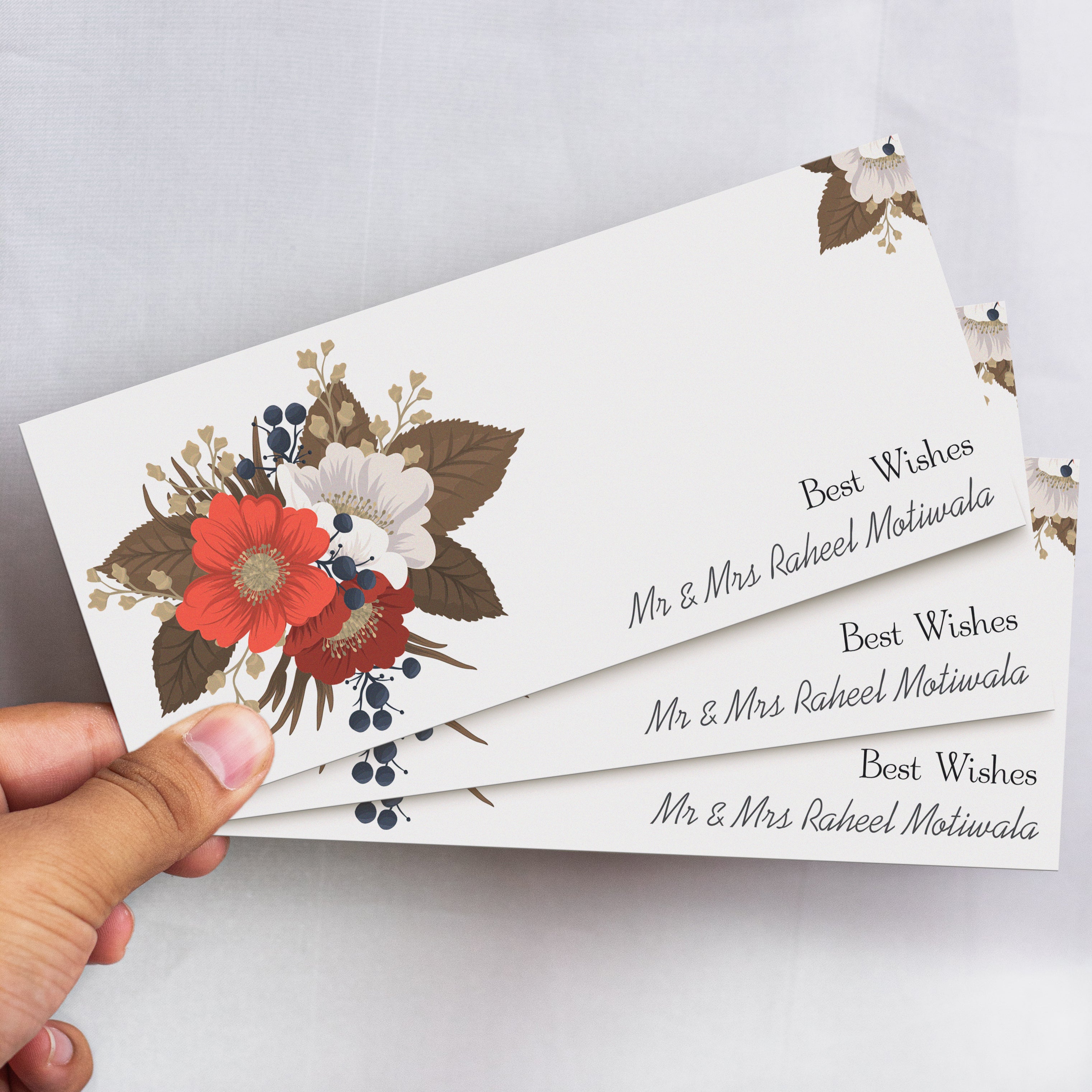 Beautiful Floral Best Wishes Envelope