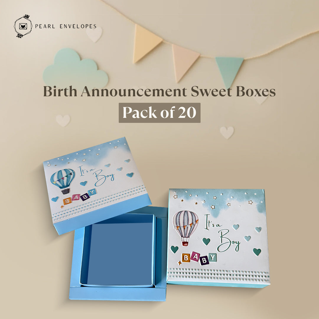 Birth announcements sweet boxes - It's a Boy