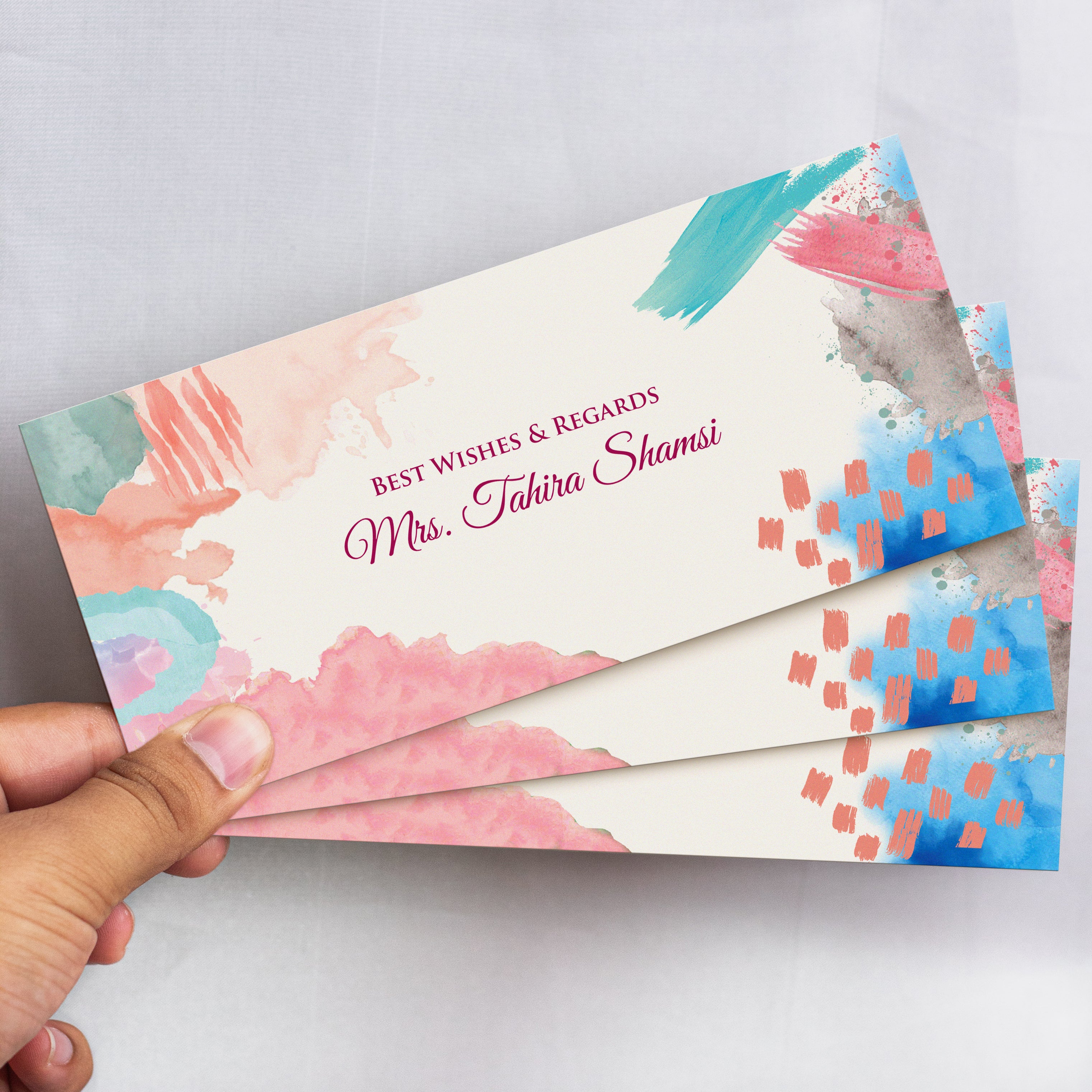 Watercolor Printed Envelope