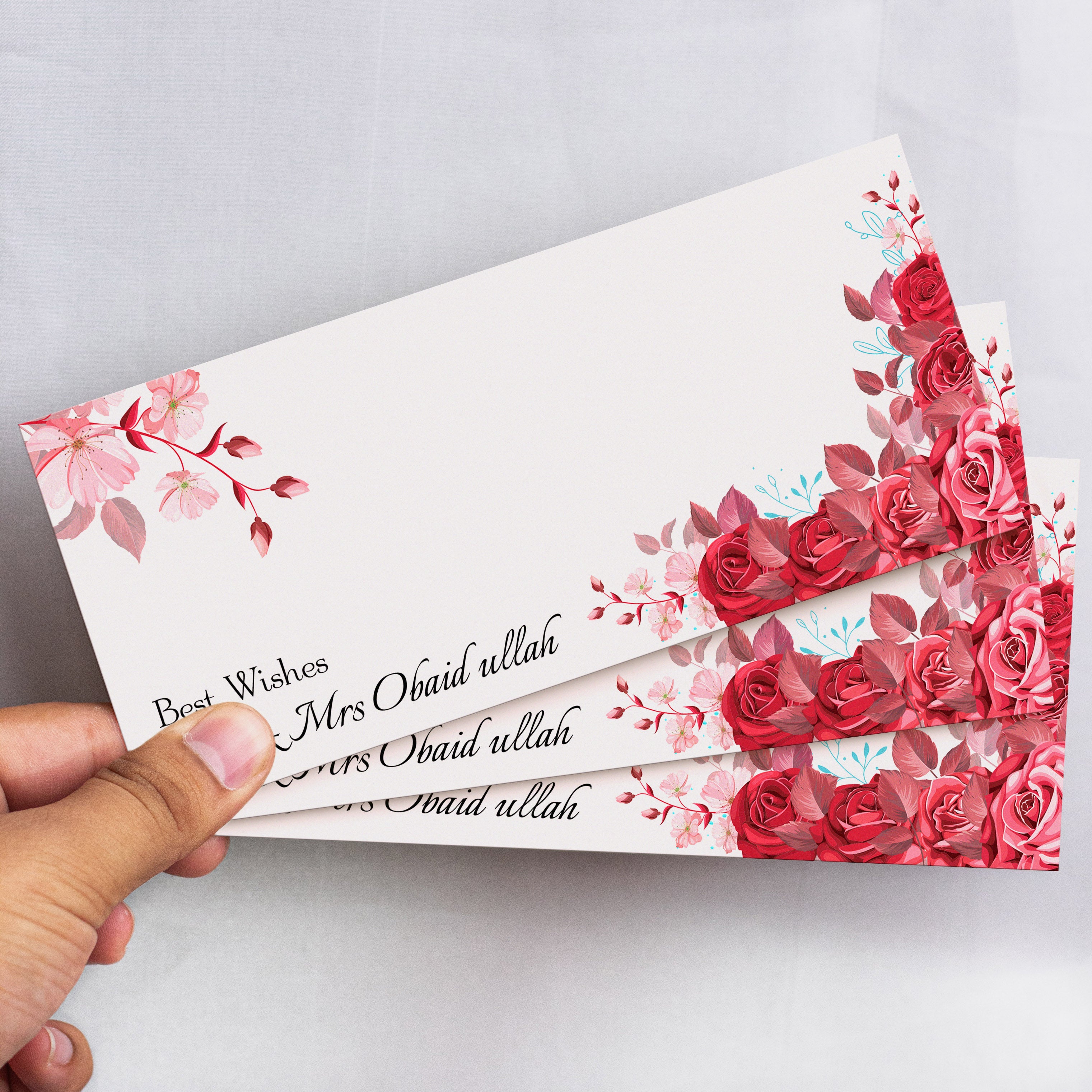 Roses Floral Best Wishes Envelope