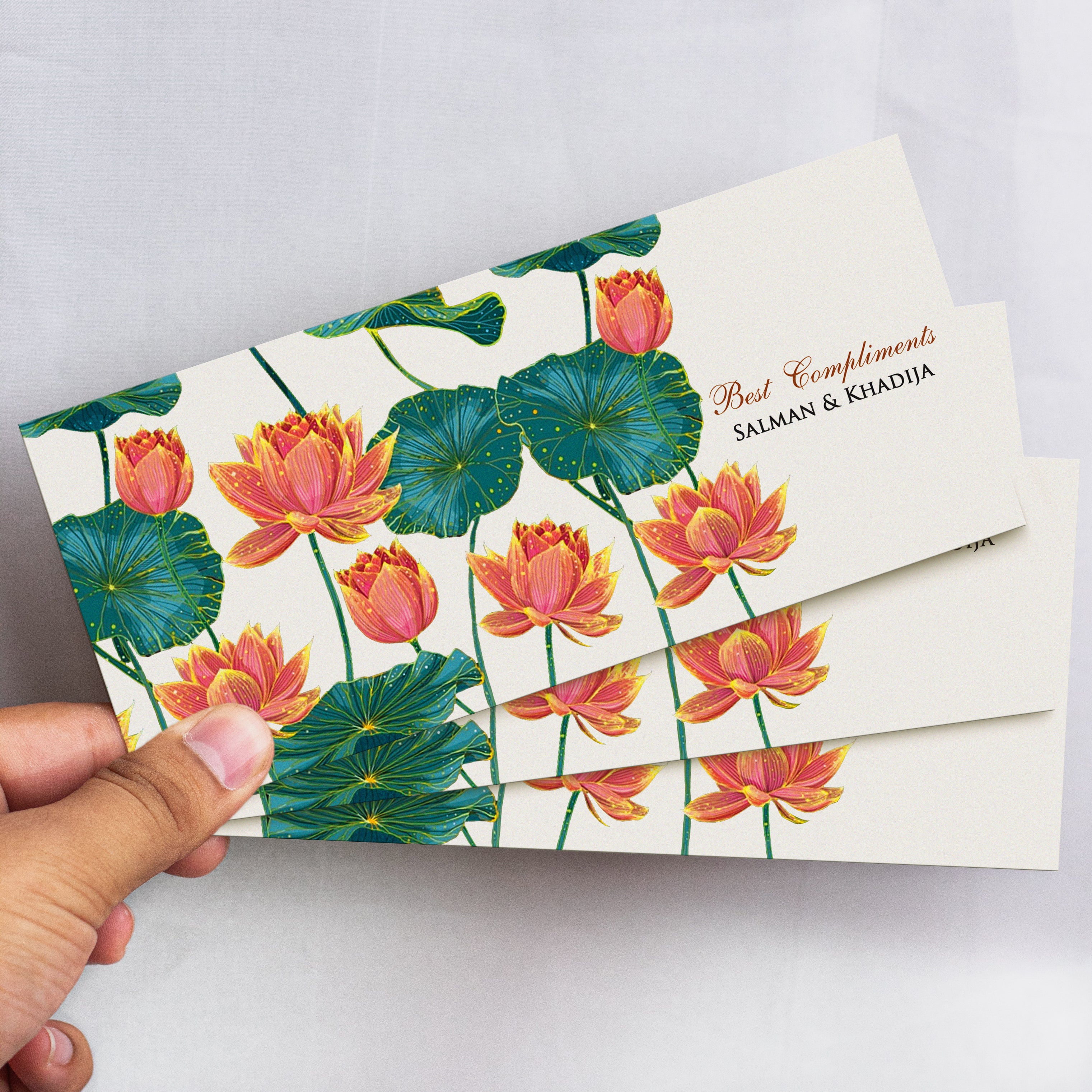 Lotus Flower Best Wishes Envelope