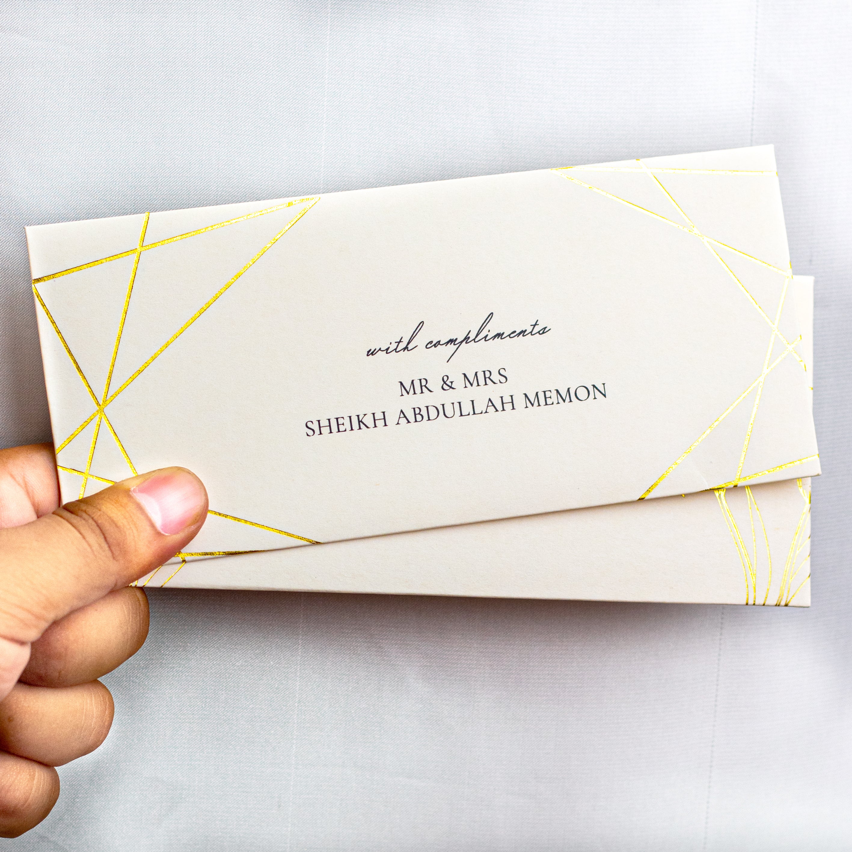 Gold Foil Lines Envelope