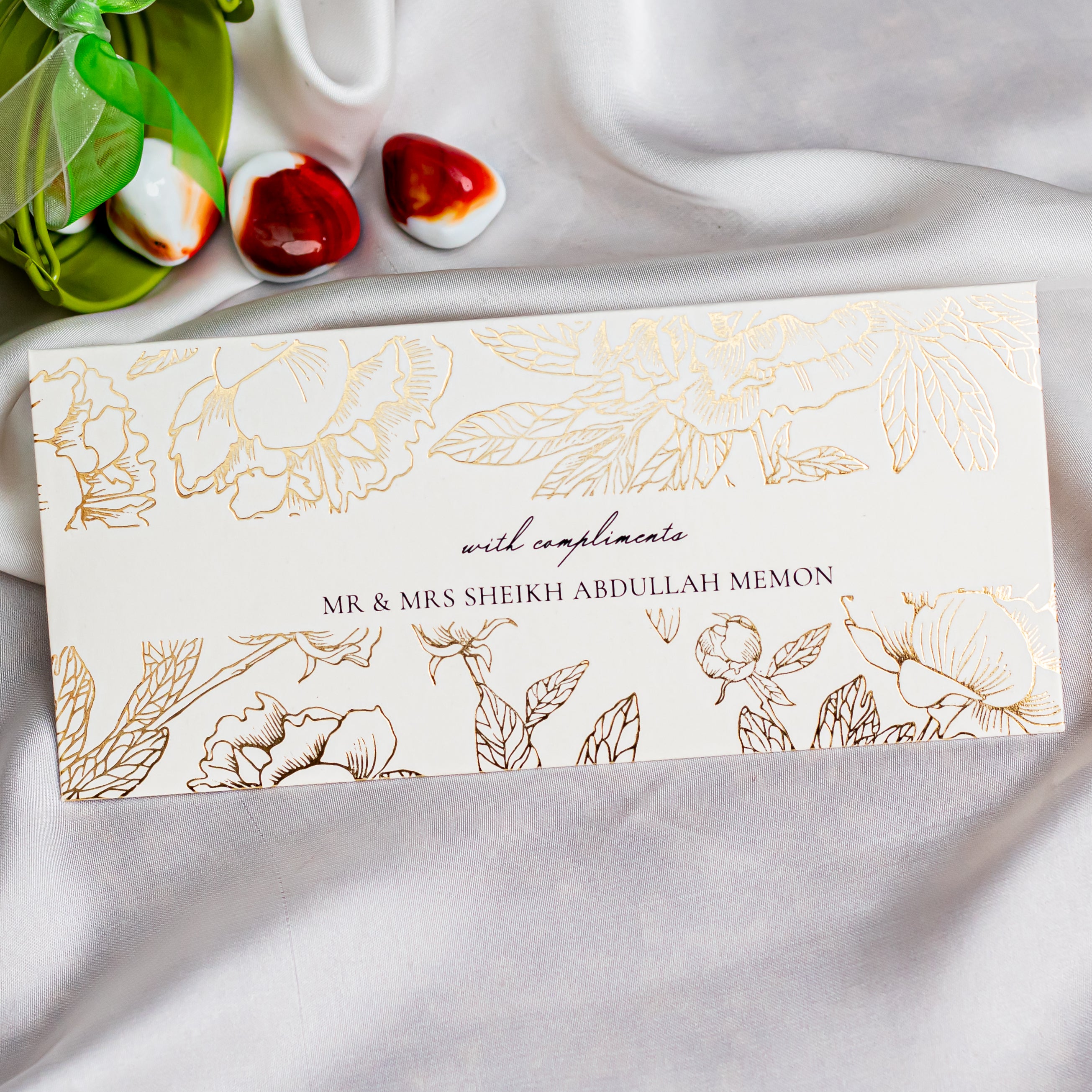 Gold Floral Foil Envelope