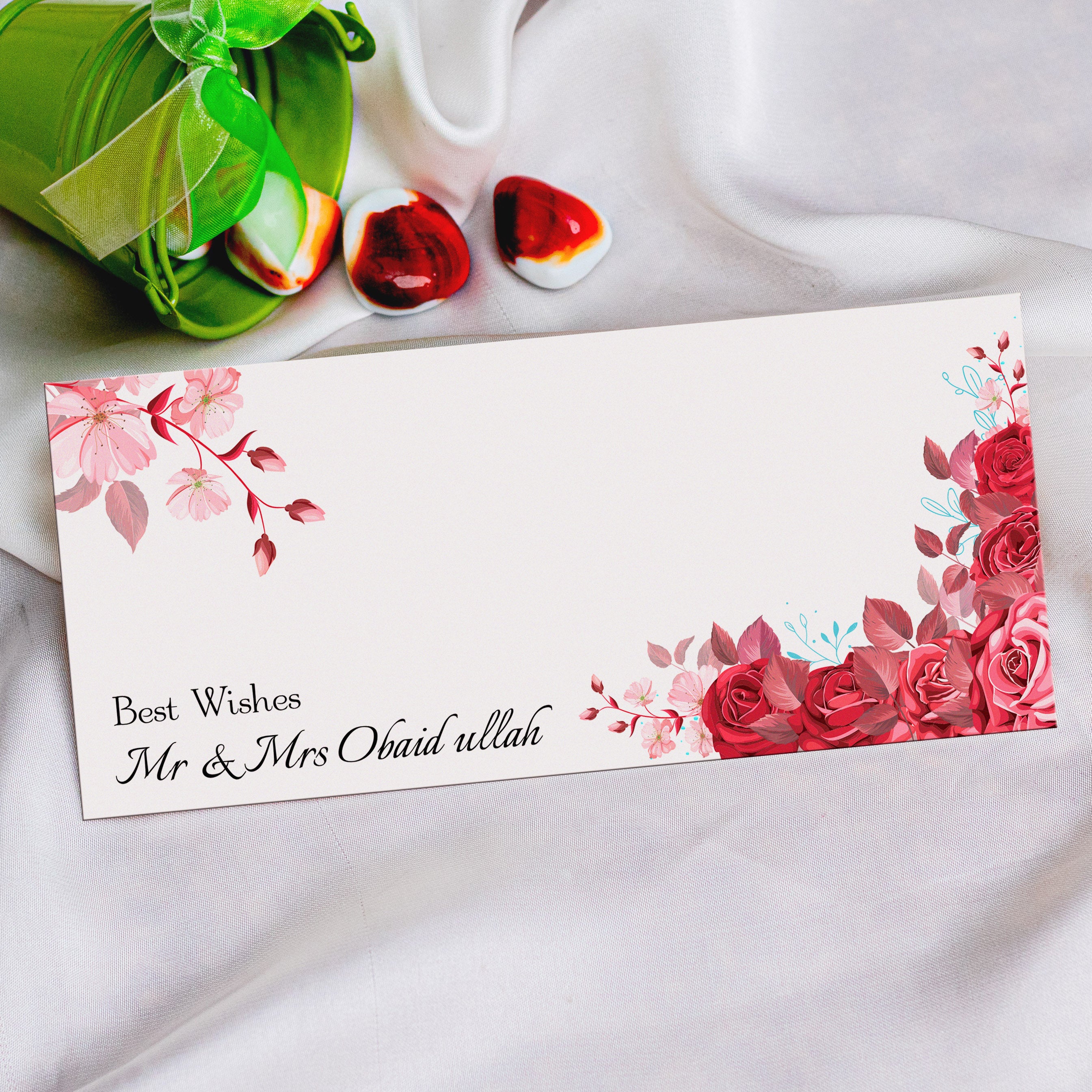 Roses Floral Best Wishes Envelope