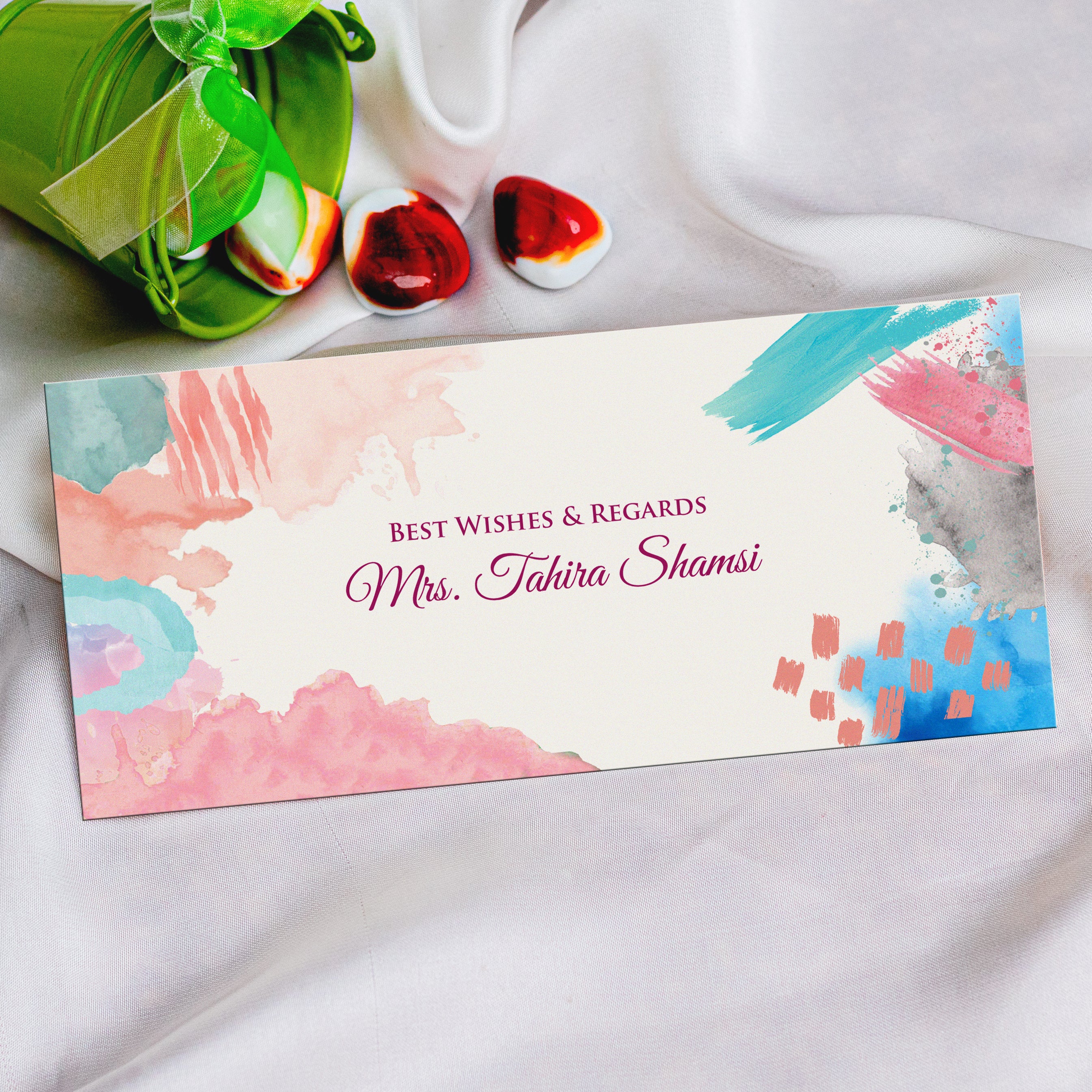 Watercolor Printed Envelope