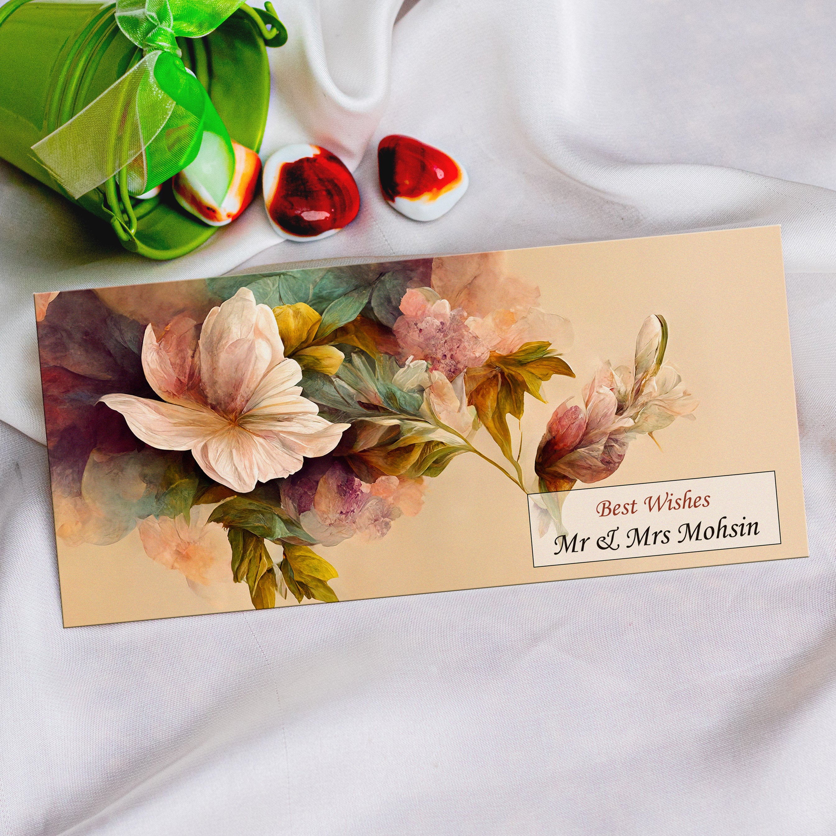 Margaric Flower  Best Wishes Envelope