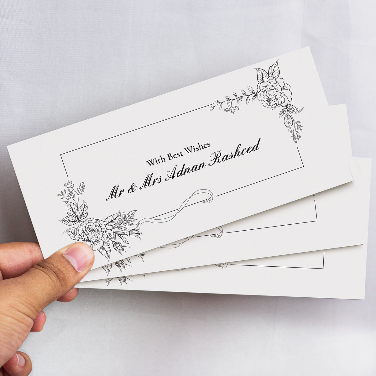 Classic Floral Frame Envelope – Pearl Envelopes