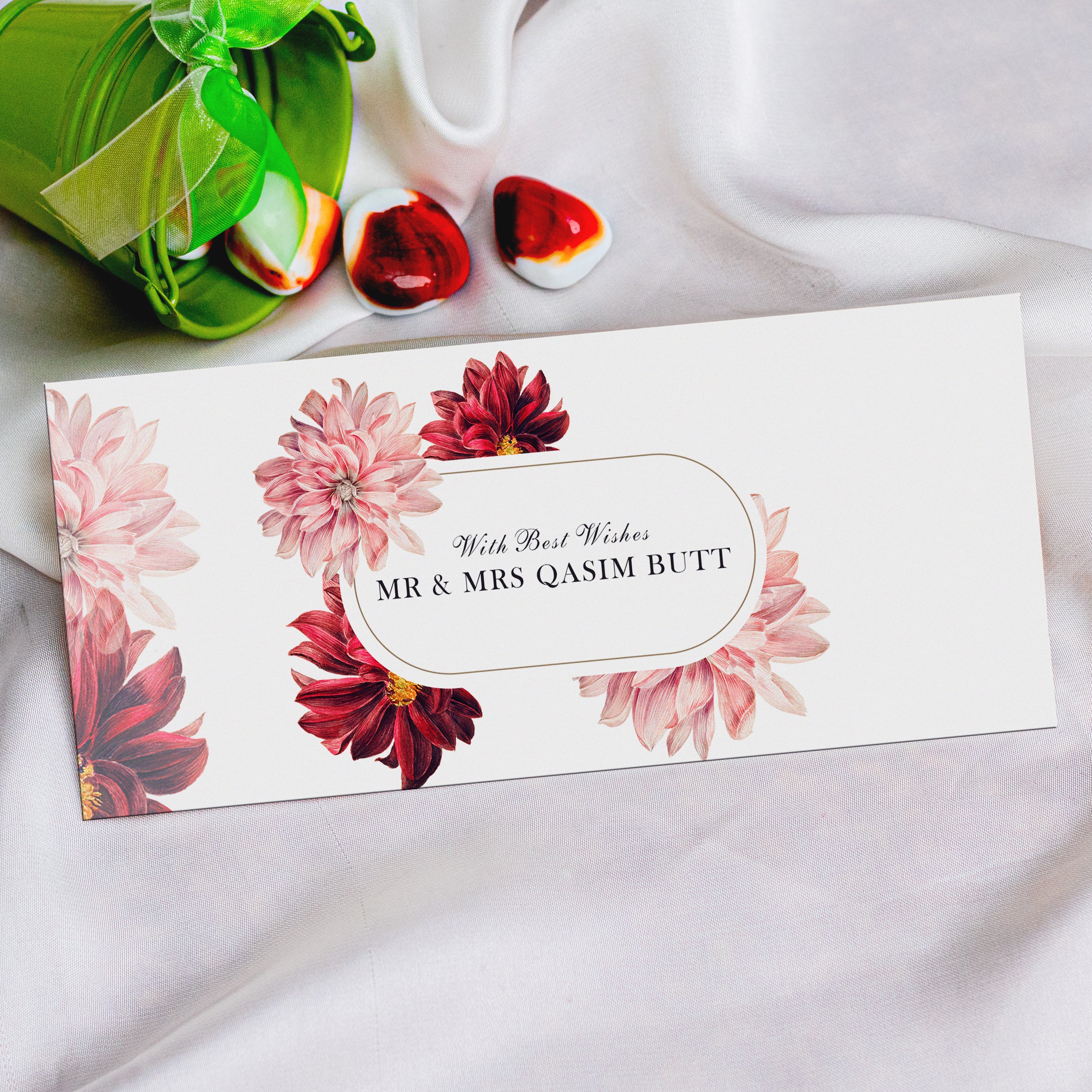 Crimson Bloom Envelope