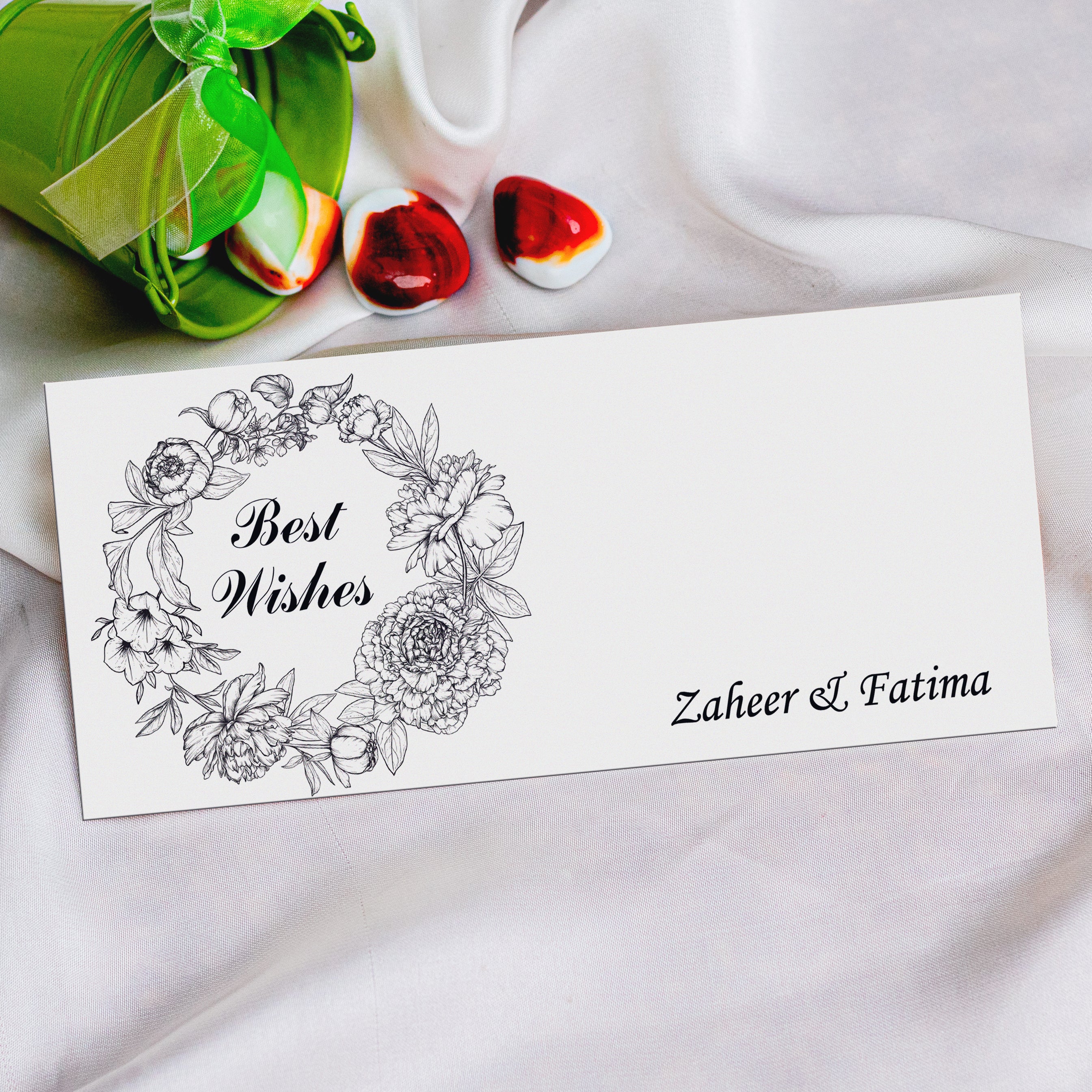 Floral Wreath Wishes Envelope