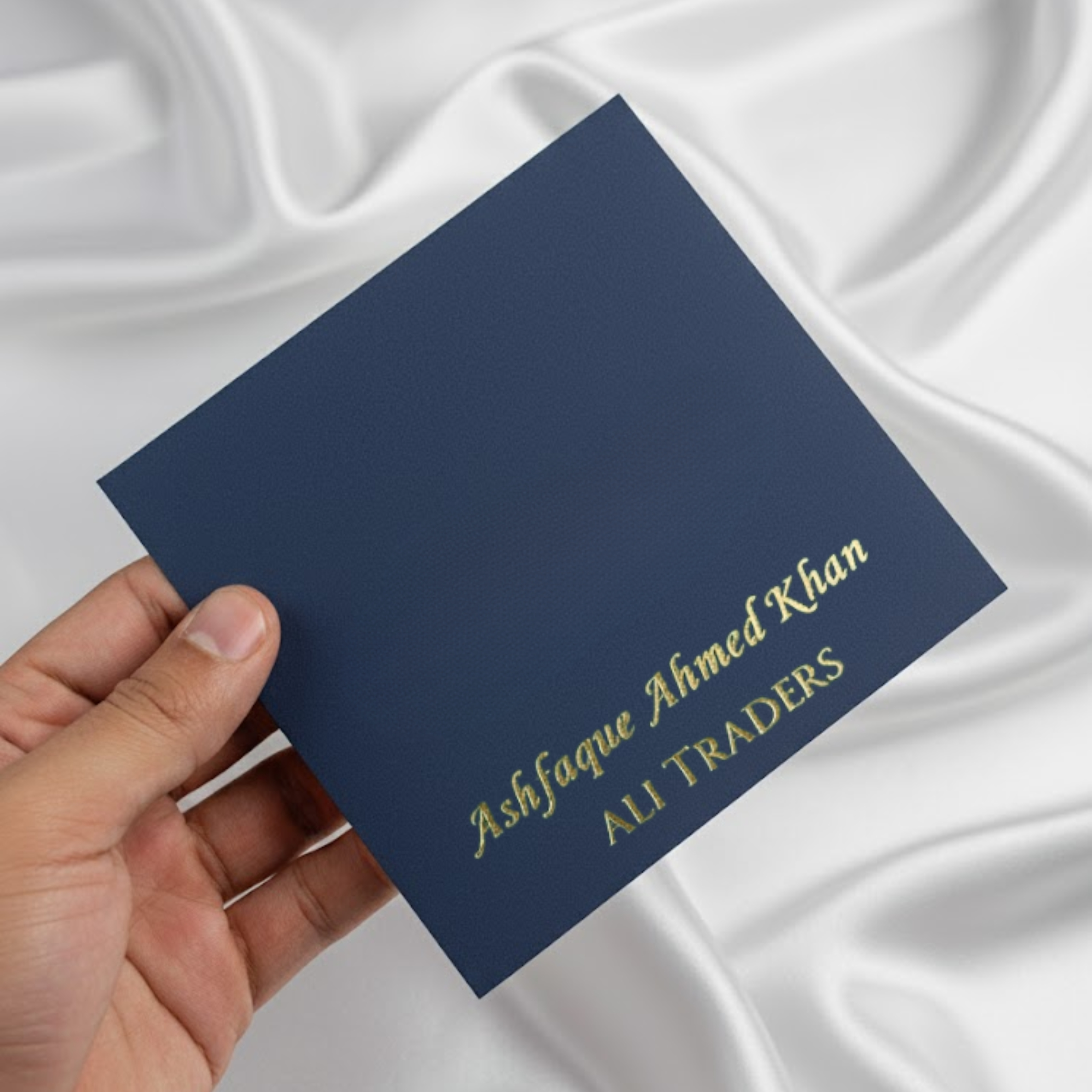 Solid Navy Blue Golden Foil Envelope